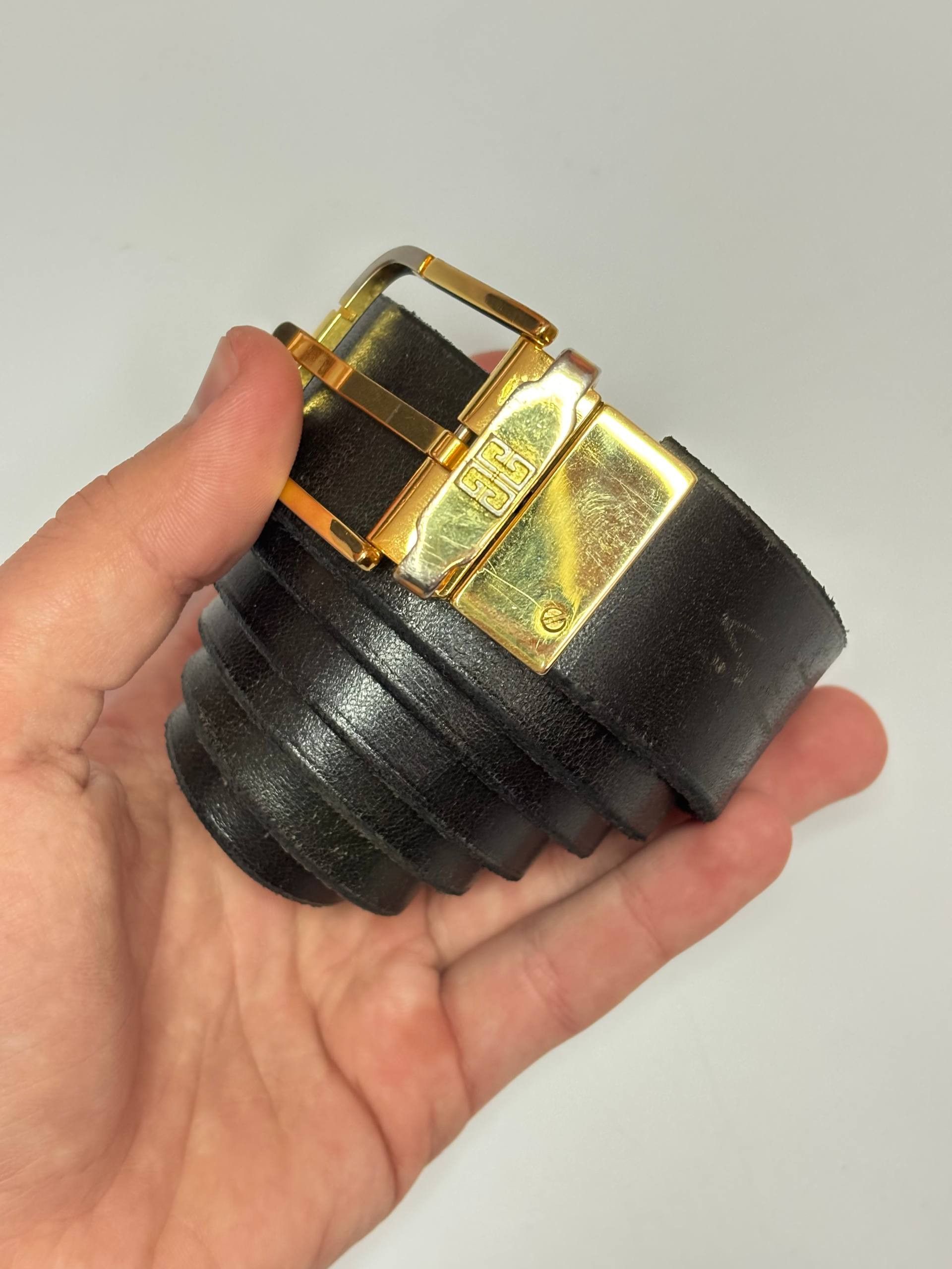 Givenchy 🔗 Givenchy Leather Belt — Gold Buckle Edition Size ONE SIZE - 1 Thumbnail