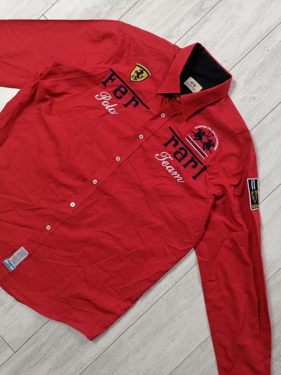 Ferrari × La Martina La Martina Buenos Aires & Ferrari Polo Team Red Shirt Size US XL / EU 56 / 4 - 3 Thumbnail
