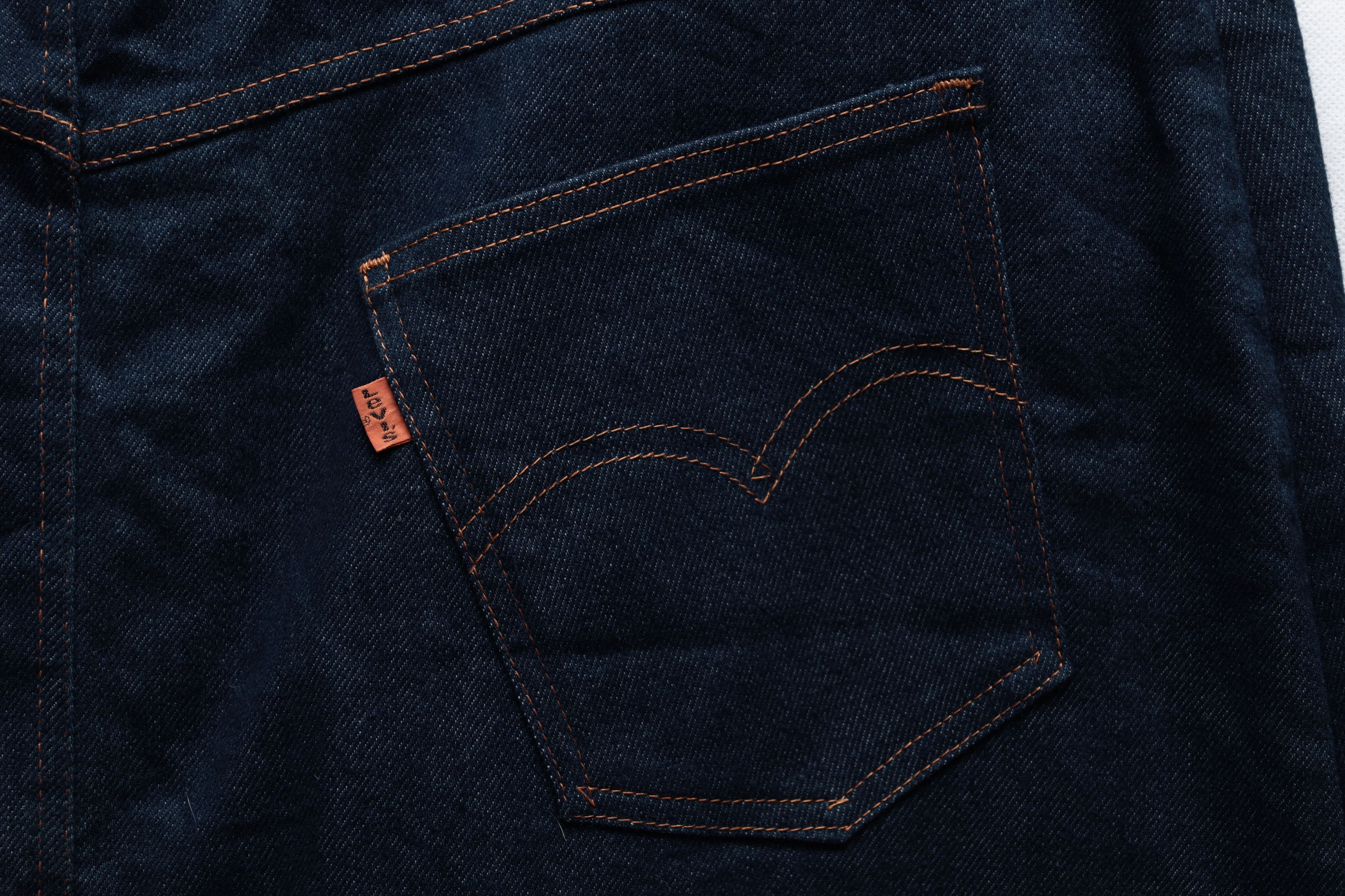 Levi's 70's VTG Levis Skirt Solid Navy Orange Tab Scovill Zip USA Size 32" / US 10 / IT 46 - 3 Thumbnail