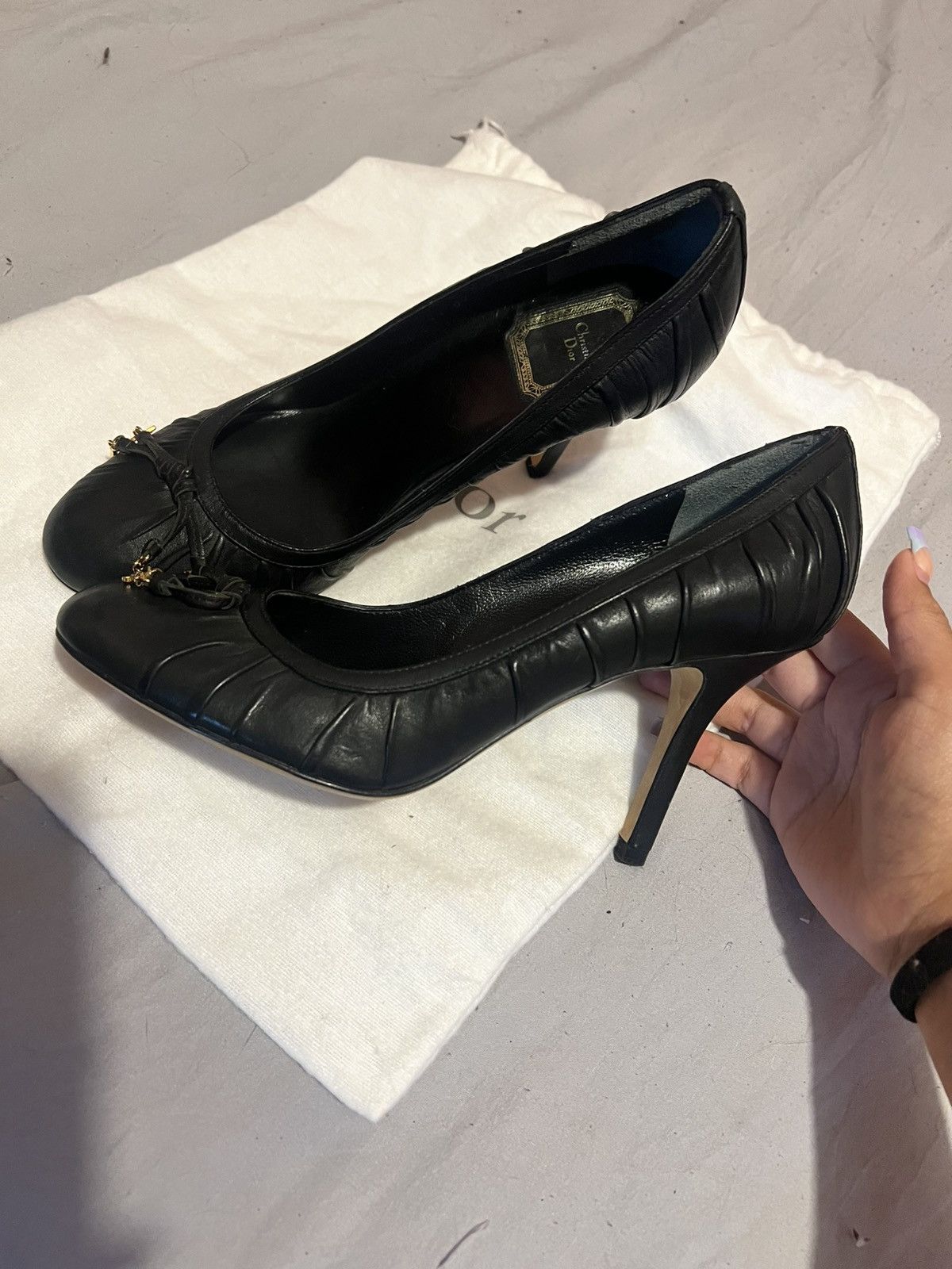 Dior Dior Leather Heels Size US 7.5 / IT 37.5 - 2 Thumbnail