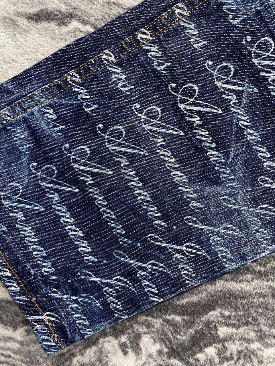 Armani Armani Jeans Big Monogram Logo Distressed Denim Jeans Size US 29 - 6 Thumbnail