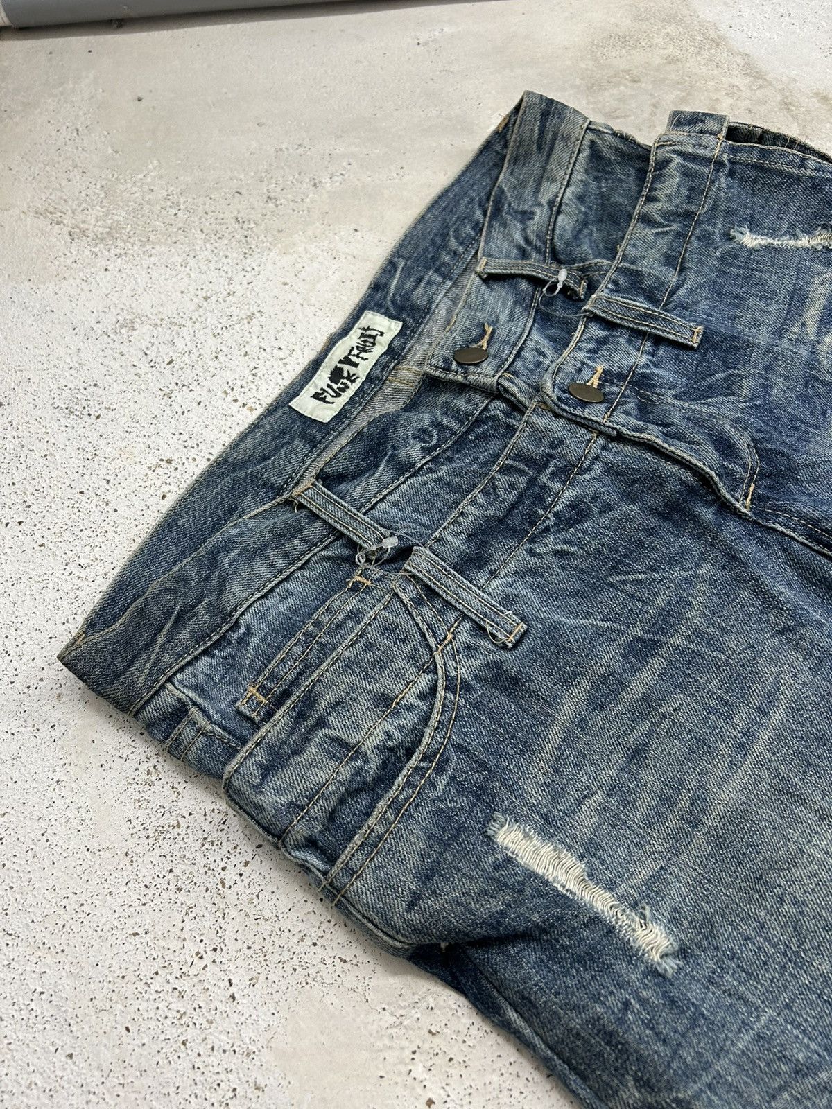 GOSTAR DE FUGA Vintage Funky Fruit Double Waist Distressed Embroidery Size US 32 / EU 48 - 19 Thumbnail