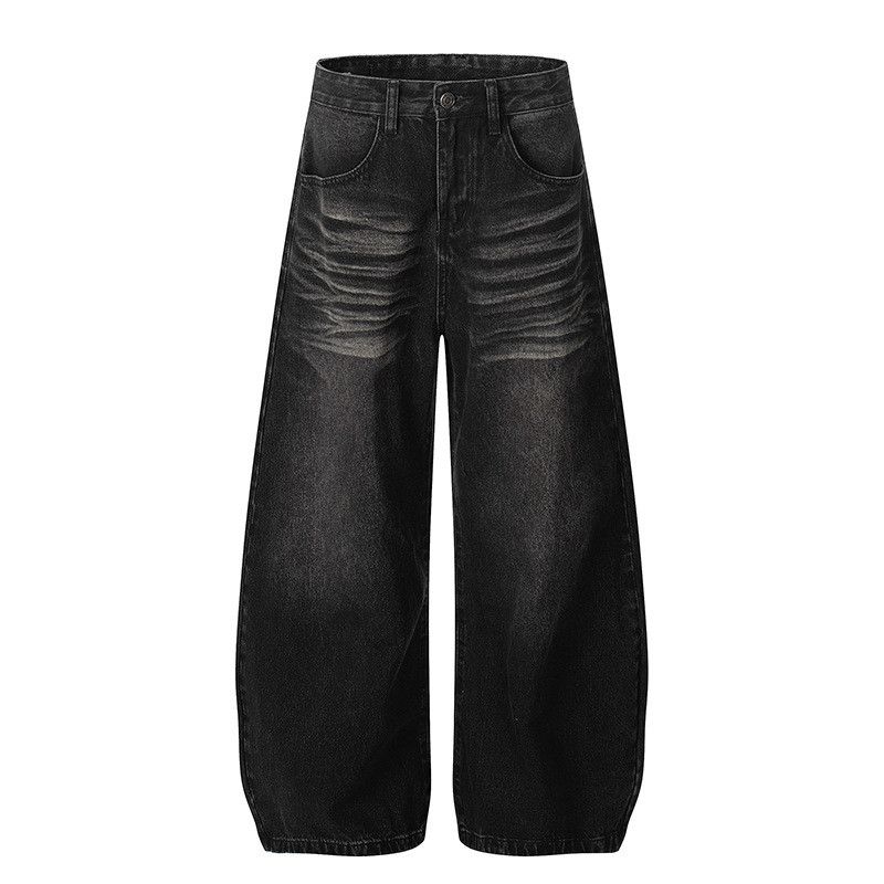 Vintage American retro washed whiskered black jeans Size US 32 / EU 48 - 1 Thumbnail