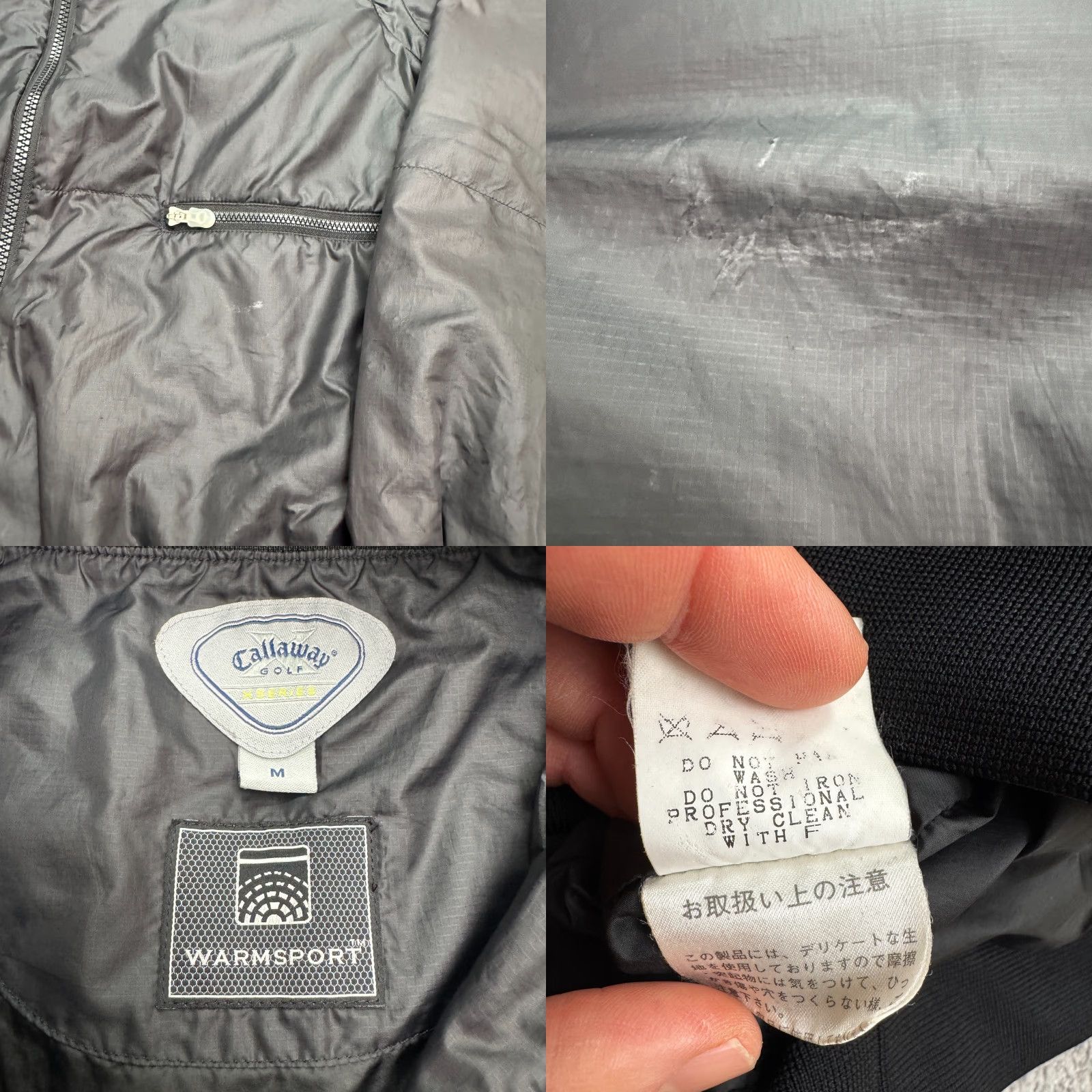 Callaway Callaway Golf Warmsport Windbreaker Bomber Jacket Mens Medium Black Full Zip Size US M / EU 48-50 / 2 - 8 Thumbnail