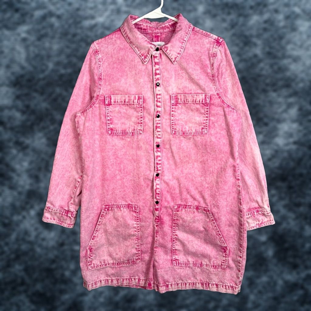 Vintage VINTAGE ASKK NY Pink Acid Wash Denim Jumsuit Size 3 Cotton Long Sleeve Button-Up Size XS / US 0-2 / IT 36-38 - 1 Thumbnail