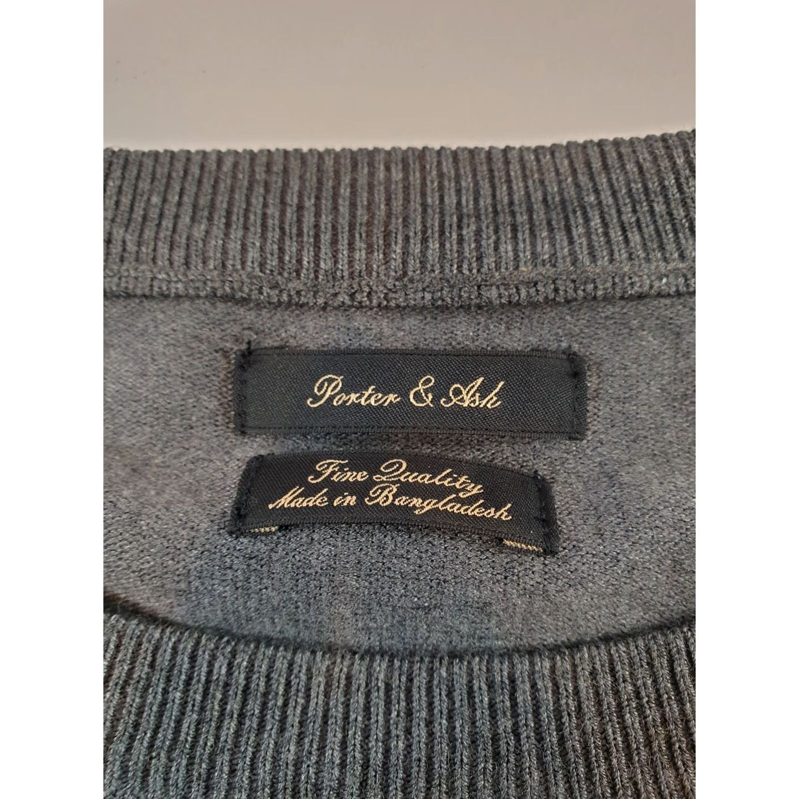 ASH Porter & Ash Sweater Men's 2XL Gray Knit Crew Neck Pullover NWT Viscose Nylon Stretch (Business, Casual, Travel) Size US XXL / EU 58 / 5 - 3 Thumbnail