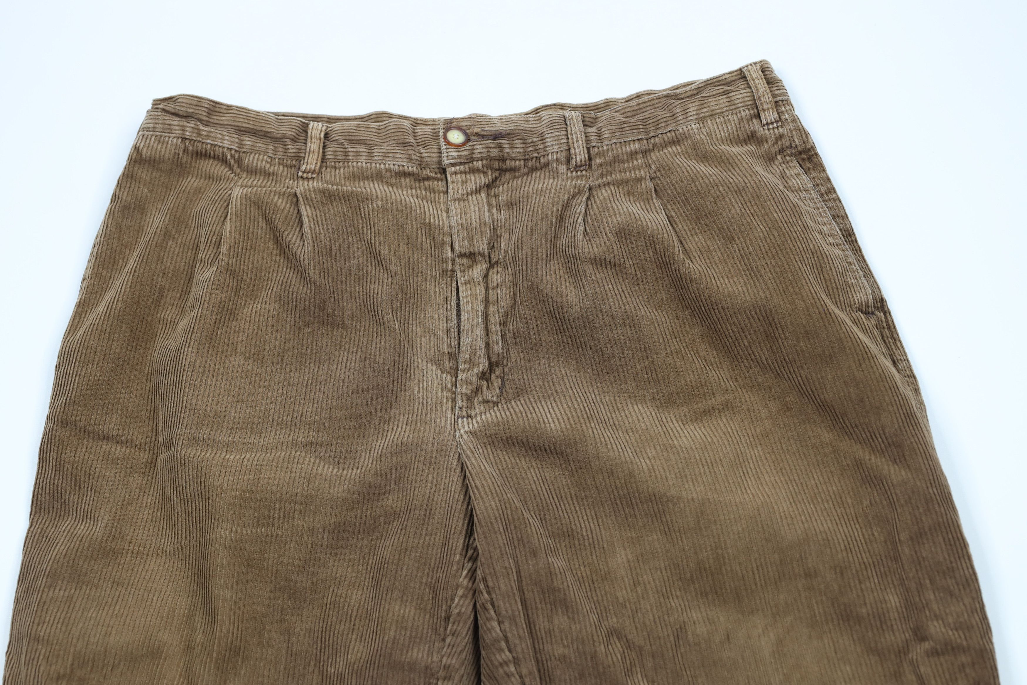 Vintage Vintage 90s Streetwear Cuffed Wide Leg Corduroy Pants Size US 36 / EU 52 - 2 Thumbnail