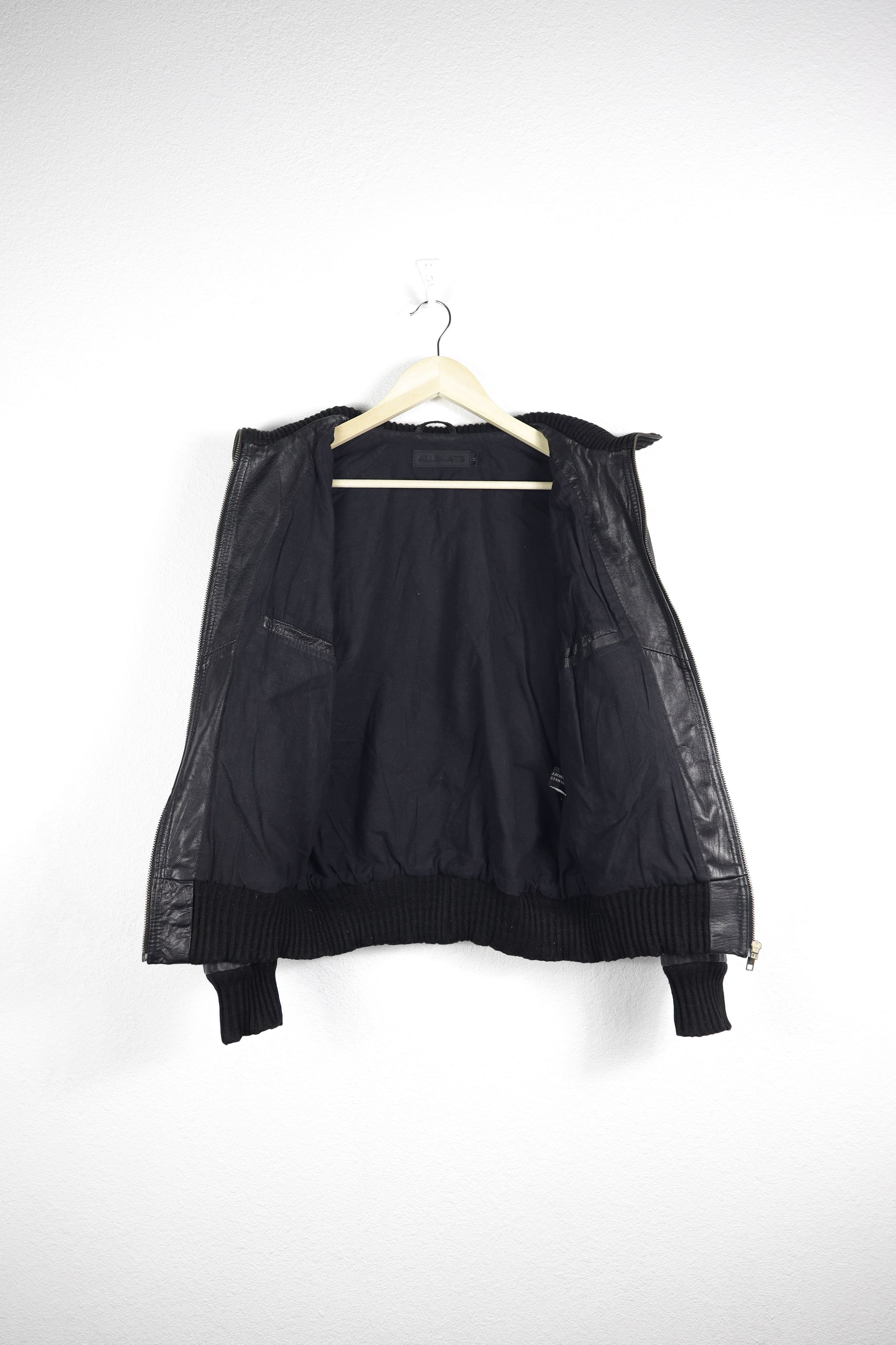 Allsaints All Saints Black Leather Bomber Jacket Small Size US S / EU 44-46 / 1 - 12 Thumbnail