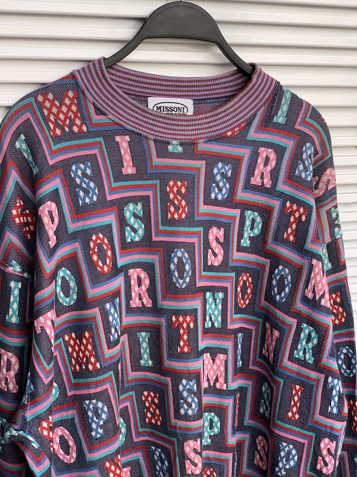 Missoni × Vintage Vintage Missoni Sport All Over Print Logo Sweatshirt Size US M / EU 48-50 / 2 - 3 Thumbnail