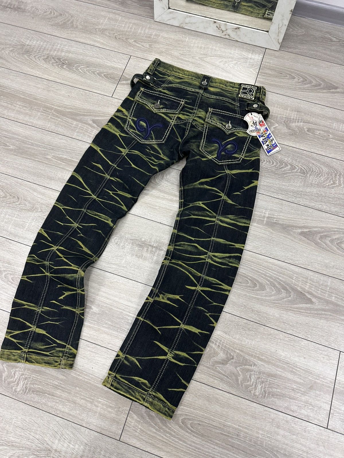 Japanese Brand Faded Y2K Bootcut Jeans Size US 32 / EU 48 - 3 Thumbnail