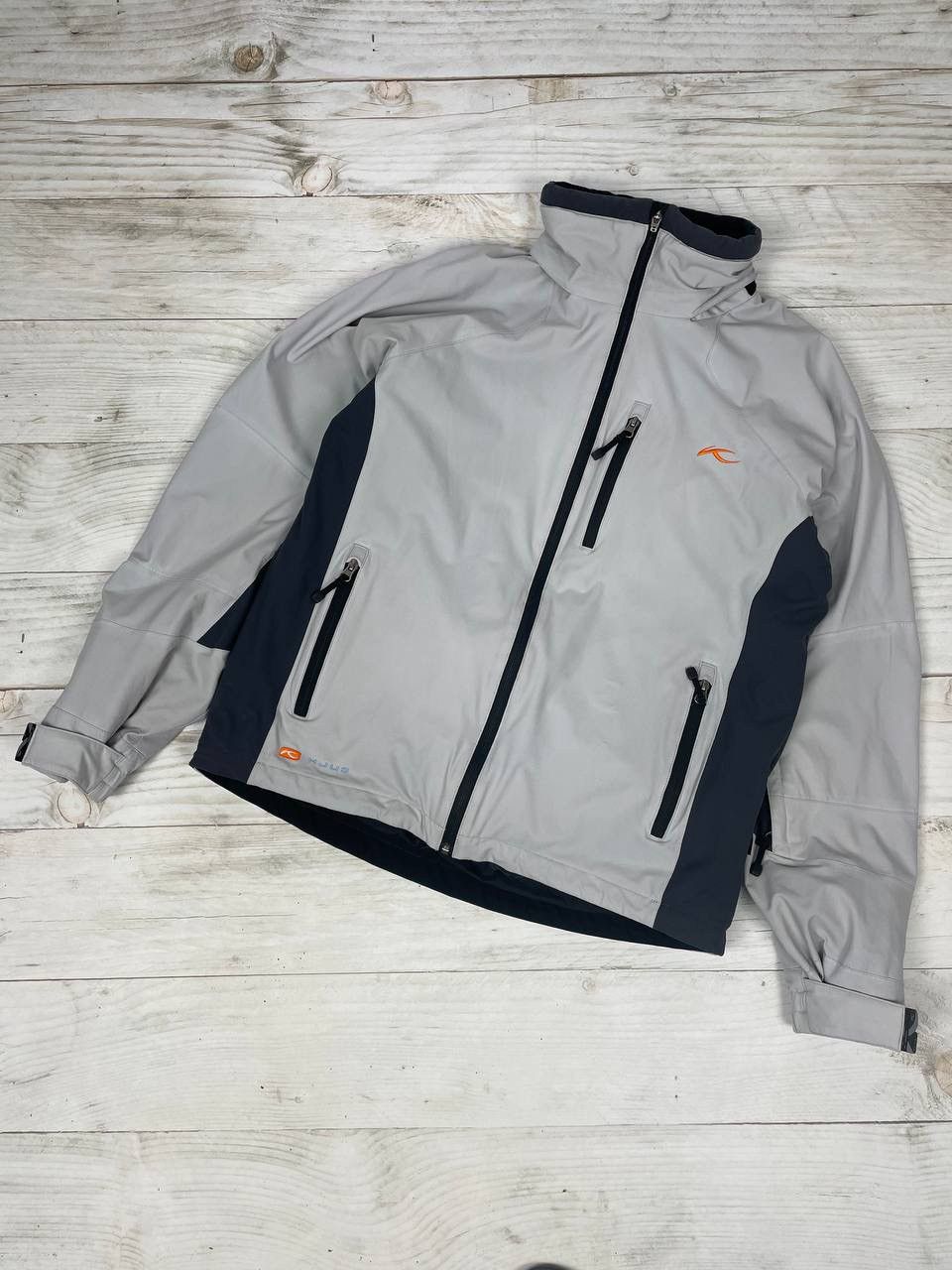 image of Kjus Systems Storm Hood Technical Jacket Ski Gorpcore in Grey, Men's (Size Large)