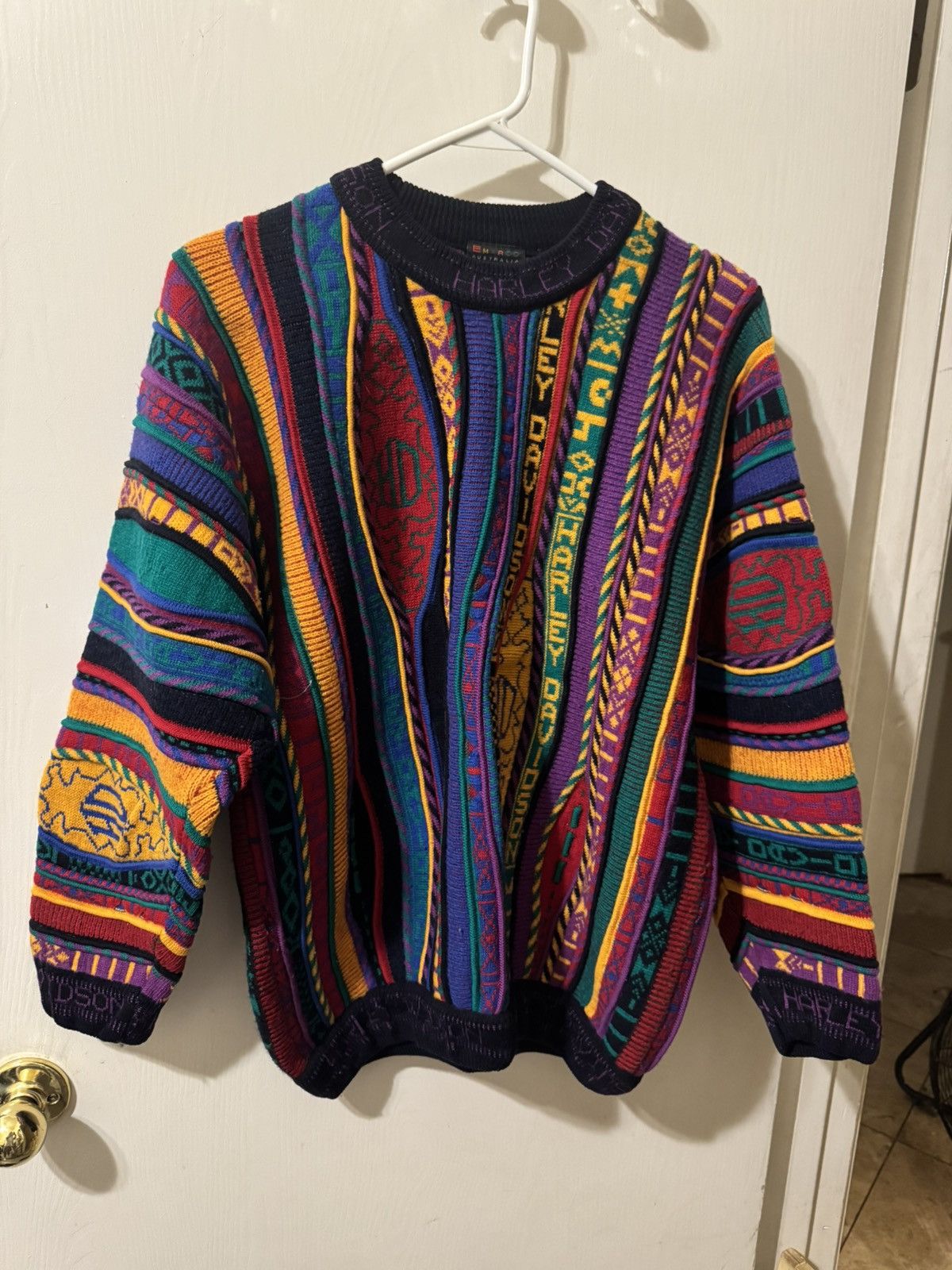 Harley Davidson Vintage Emaroo Harley Davidson colab knit Sweater GRAIL! Size US L / EU 52-54 / 3 - 1 Thumbnail