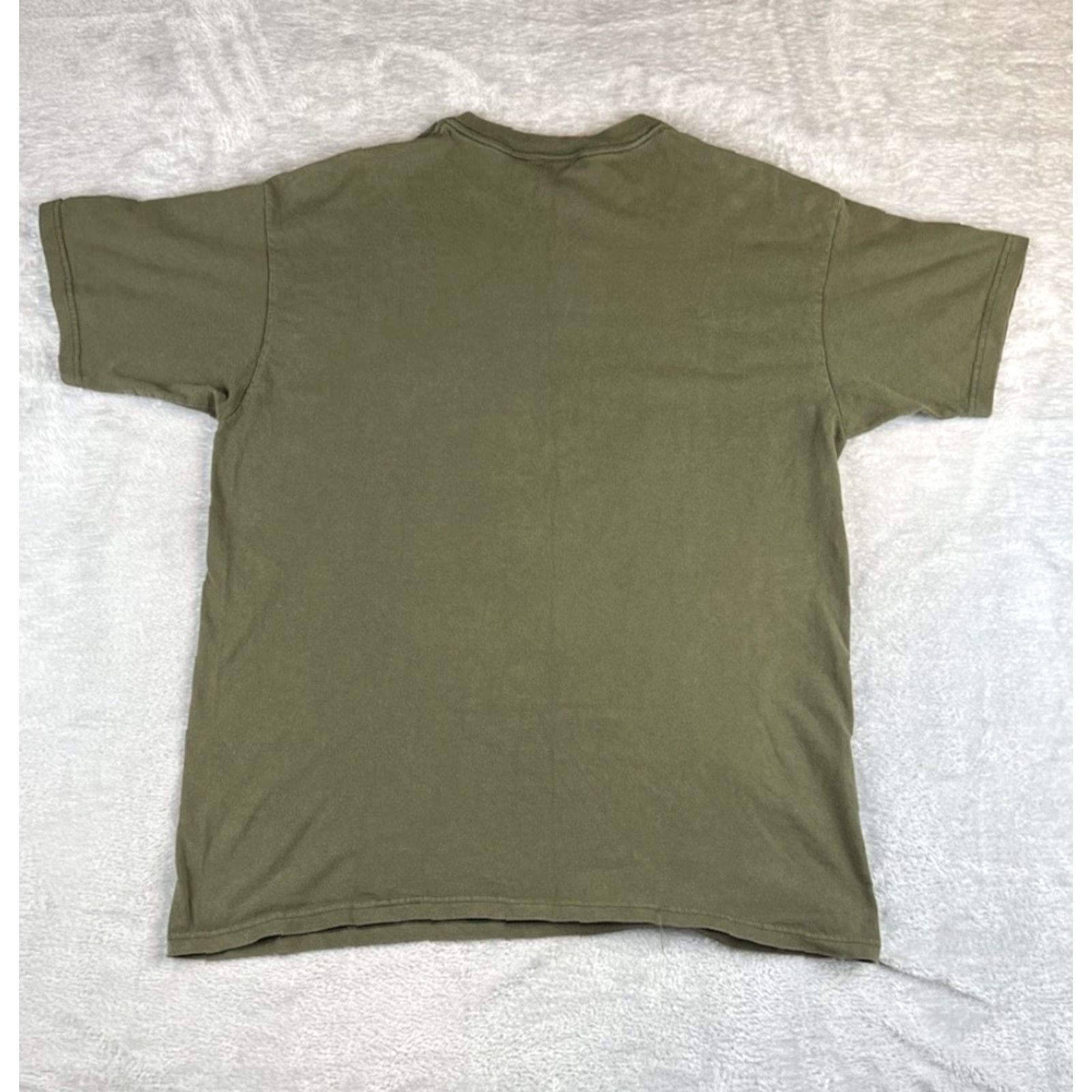 Anvil VTG Ted Nugent Flaming Guitar T Shirt Mens L Green Cotton Rock Shirt Mens L Green Cotton Rock Size US L / EU 52-54 / 3 - 2 Thumbnail