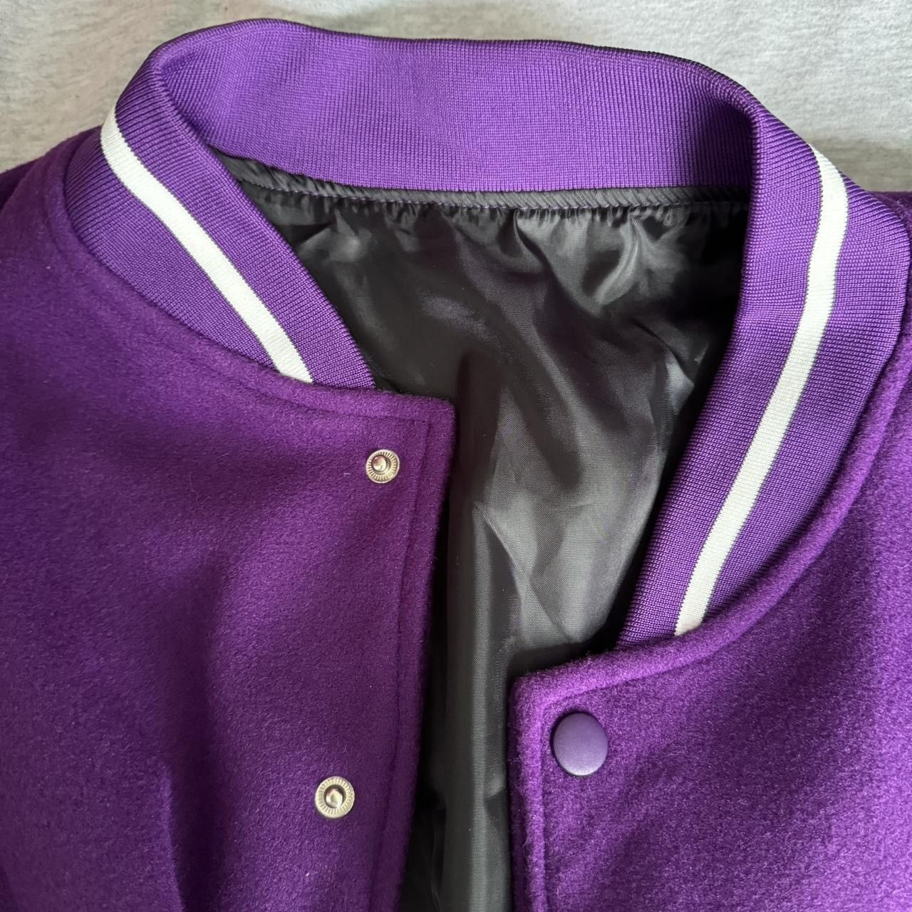 Other Skeleton Bones Embroidered Varsity Purple Jacket Size US L / EU 52-54 / 3 - 7 Thumbnail