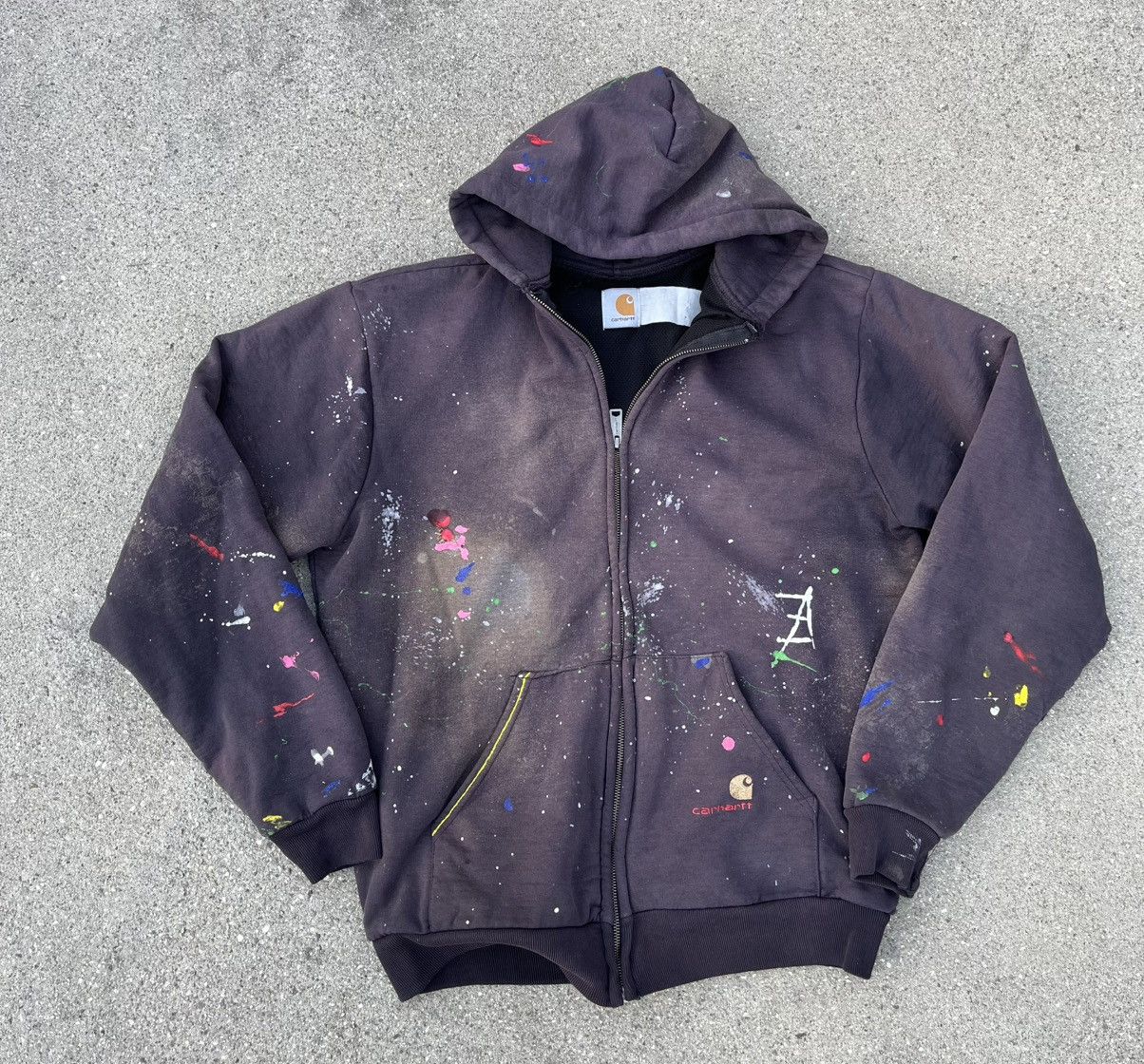 Carhartt × Carhartt Wip Vintage Carhartt Hoodie Sun Fade Distressed Jacket Thermal Size US L / EU 52-54 / 3 - 10 Thumbnail