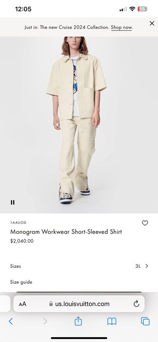 Louis Vuitton Short Sleeve Denim Workwear Shirt