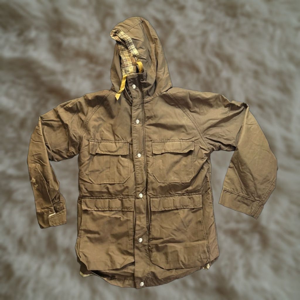 VINTAGE Woolrich Outdoor Windbreaker Jacket Mens Small Brown
