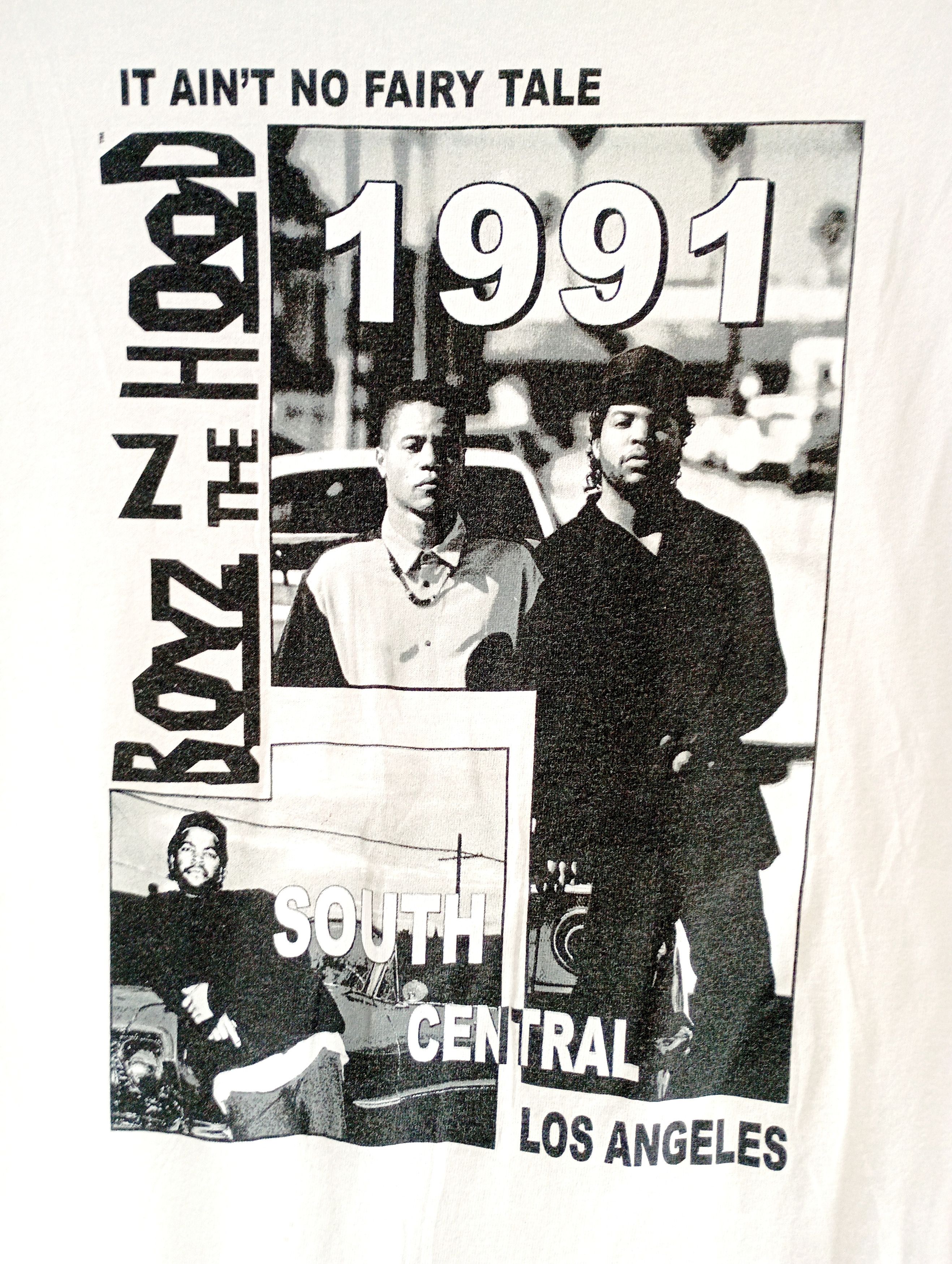 Vintage 1991 BOYZ N THE HOOD Movie Promo Tshirt Size US XL / EU 56 / 4 - 1 Thumbnail