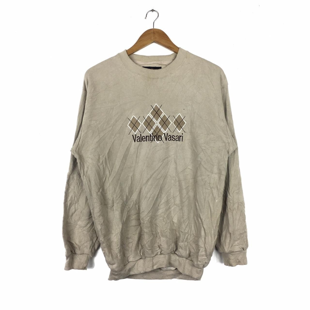 Valentino Vintage VALENTINO VASARI Big Logo Sweatshirt Size L / US 10 / IT 46 - 1 Thumbnail