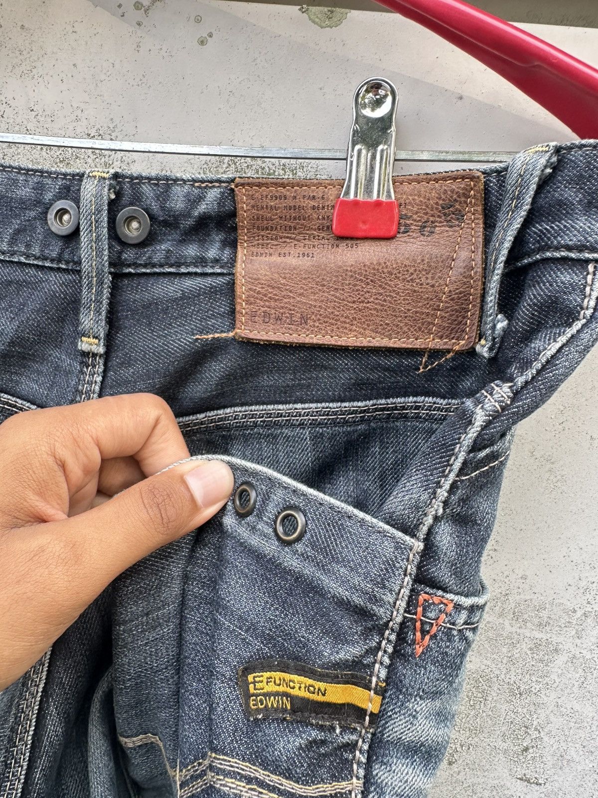 Edwin 👹Vintage Edwin 505 E-Function Baggy Blue Jeans Size US 30 / EU 46 - 10 Thumbnail