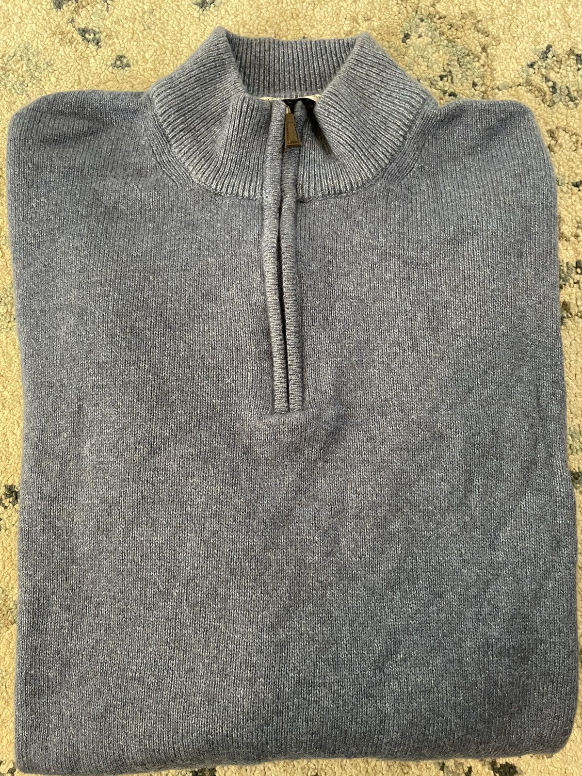 Peter Millar Italian Made Cashmere Blend 1/4 Zip Jumper Size US XL / EU 56 / 4 - 1 Thumbnail