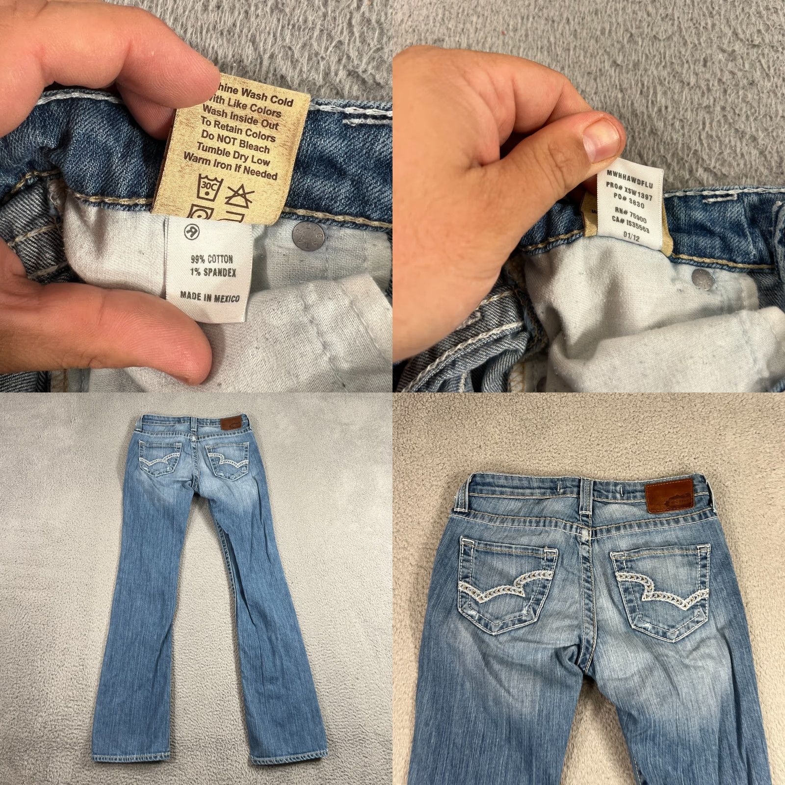 Denime VINTAGE Big Star Jeans Women's 27 Light Wash Slim Fit Low Rise Denim Western Blue Fall Summer Size 27" / US 4 / IT 40 - 8 Thumbnail