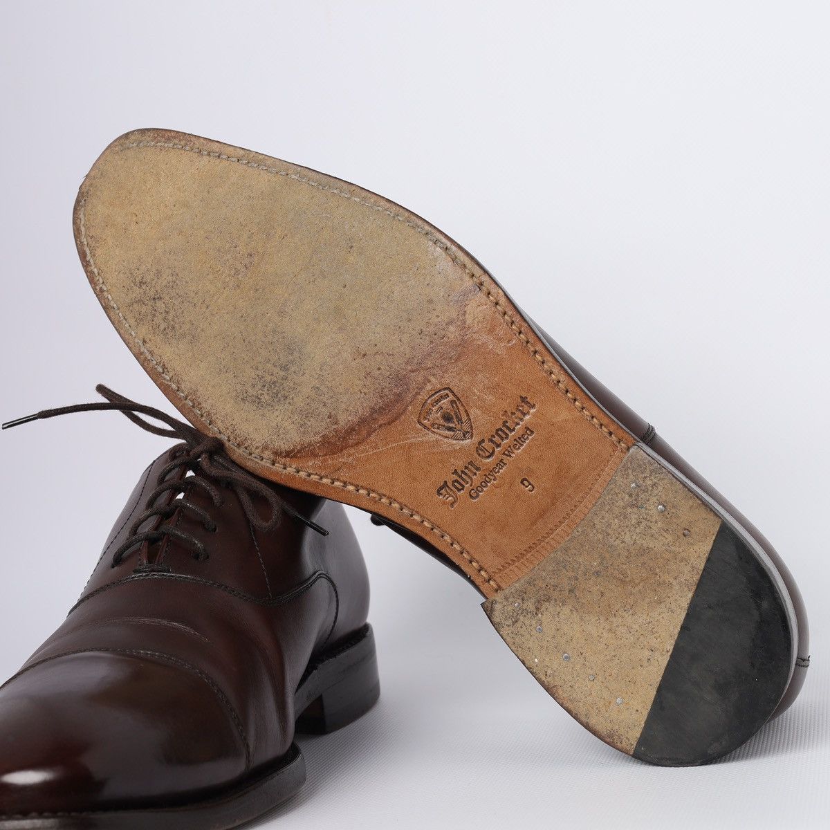 Other John Crocket Goodyear Welted Brown Leather Shoes Oxford Size US 10 / EU 43 - 13 Thumbnail