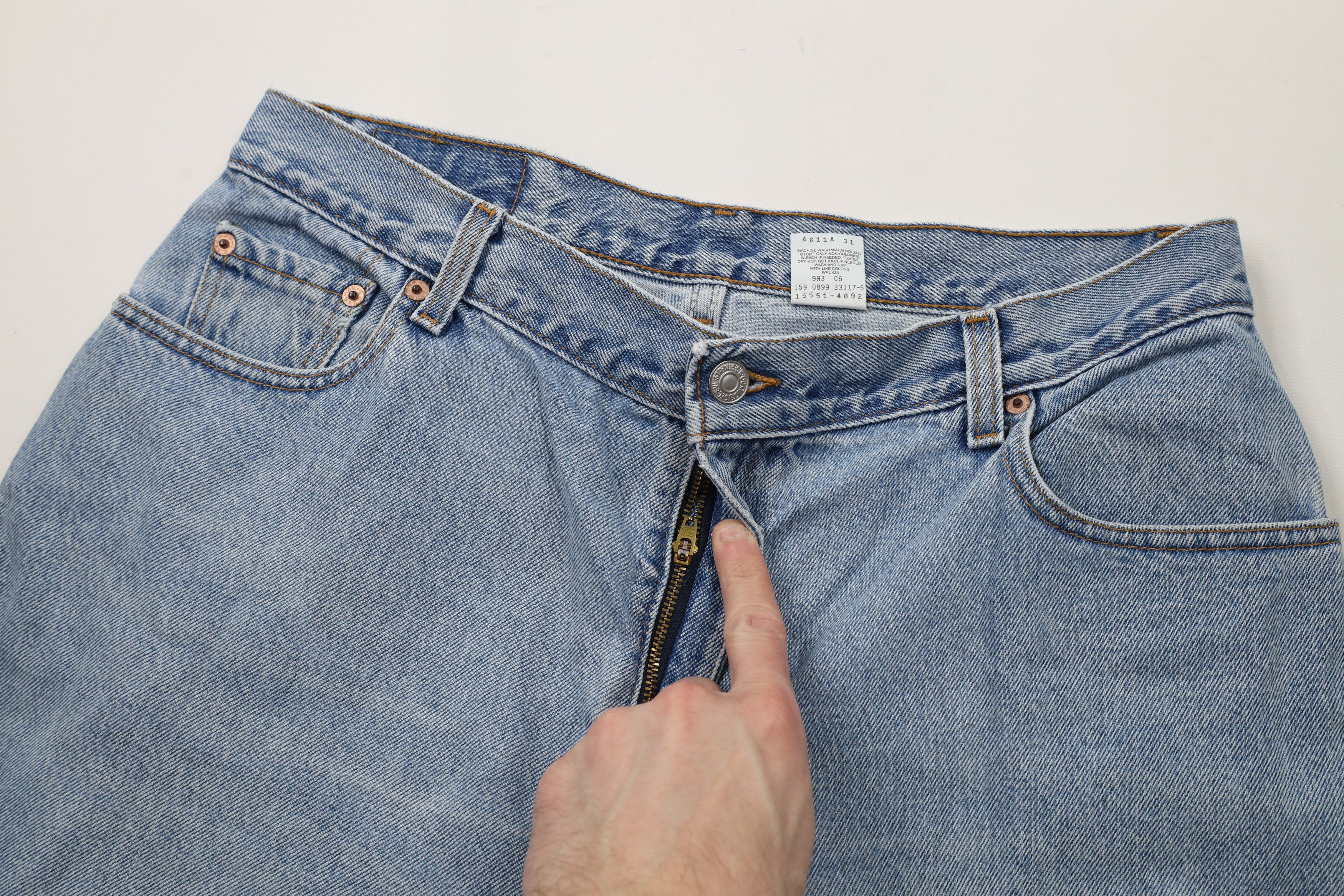 Levi's × Vintage Vintage 90s Levis 550 Relaxed Fit Tapered Leg Denim Jeans Size 38" / US 16 / IT 52 - 7 Thumbnail