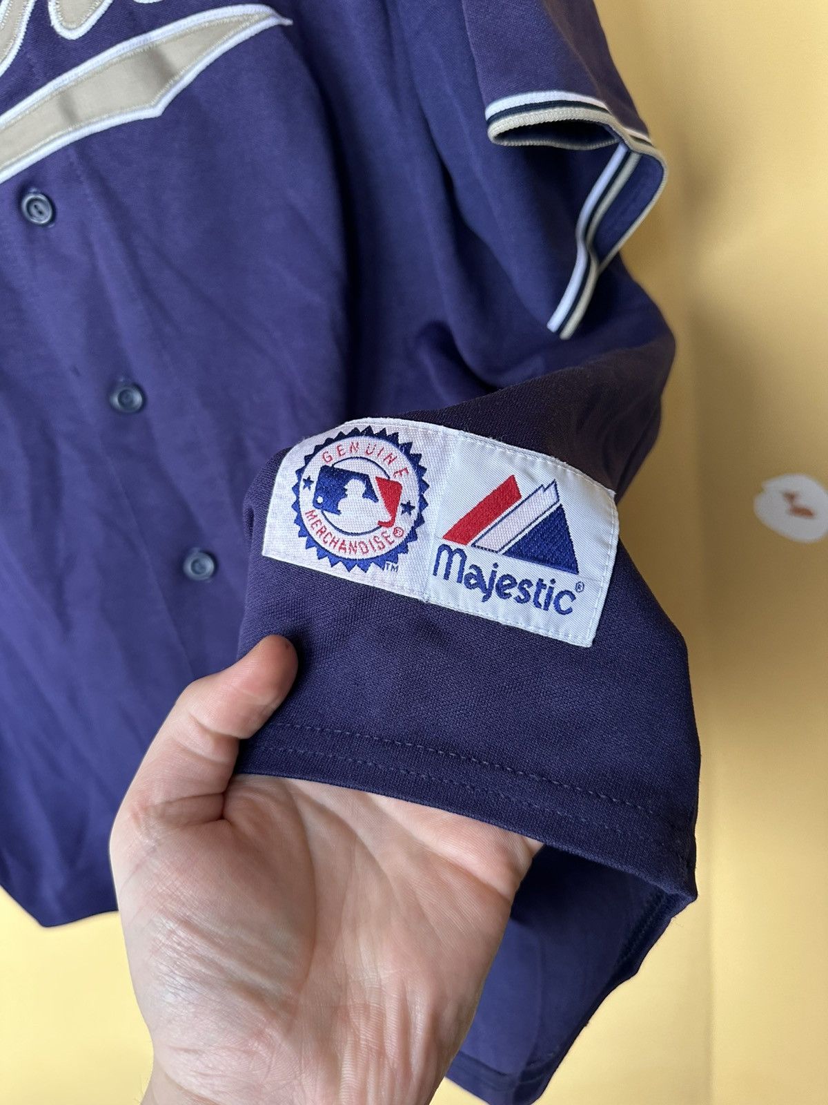 MLB × Majestic VTG Majestic San Diego Padres Jersey Men's USA Navy Blue Size US L / EU 52-54 / 3 - 2 Thumbnail