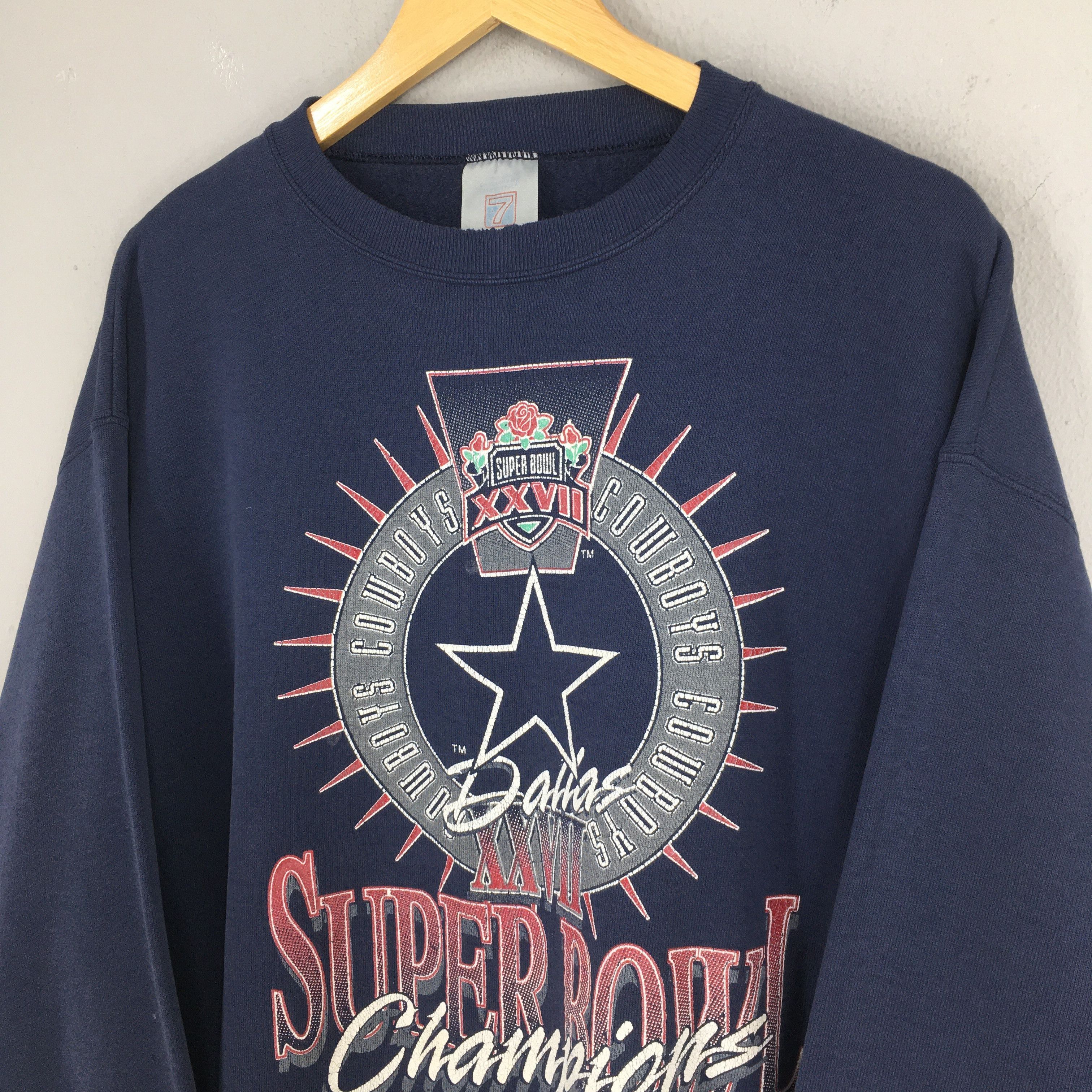 Logo 7 × NFL × Vintage Vintage 90s Dallas Cowboys NFL Sweatshirt XLarge Size US XL / EU 56 / 4 - 3 Thumbnail