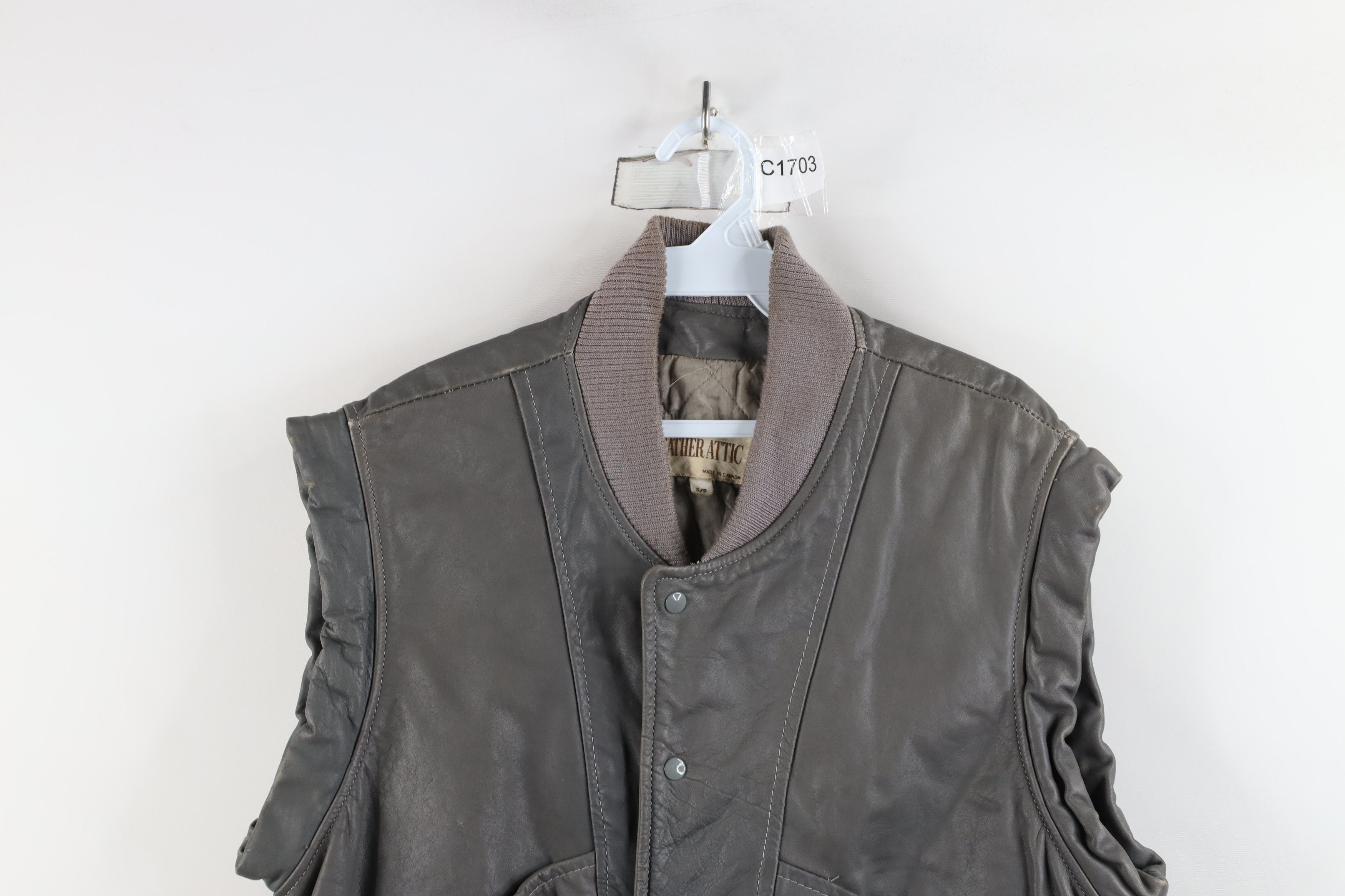 Vintage Vintage 80s 90s Streetwear Leather Sleeveless Vest Jacket Size US S / EU 44-46 / 1 - 2 Thumbnail