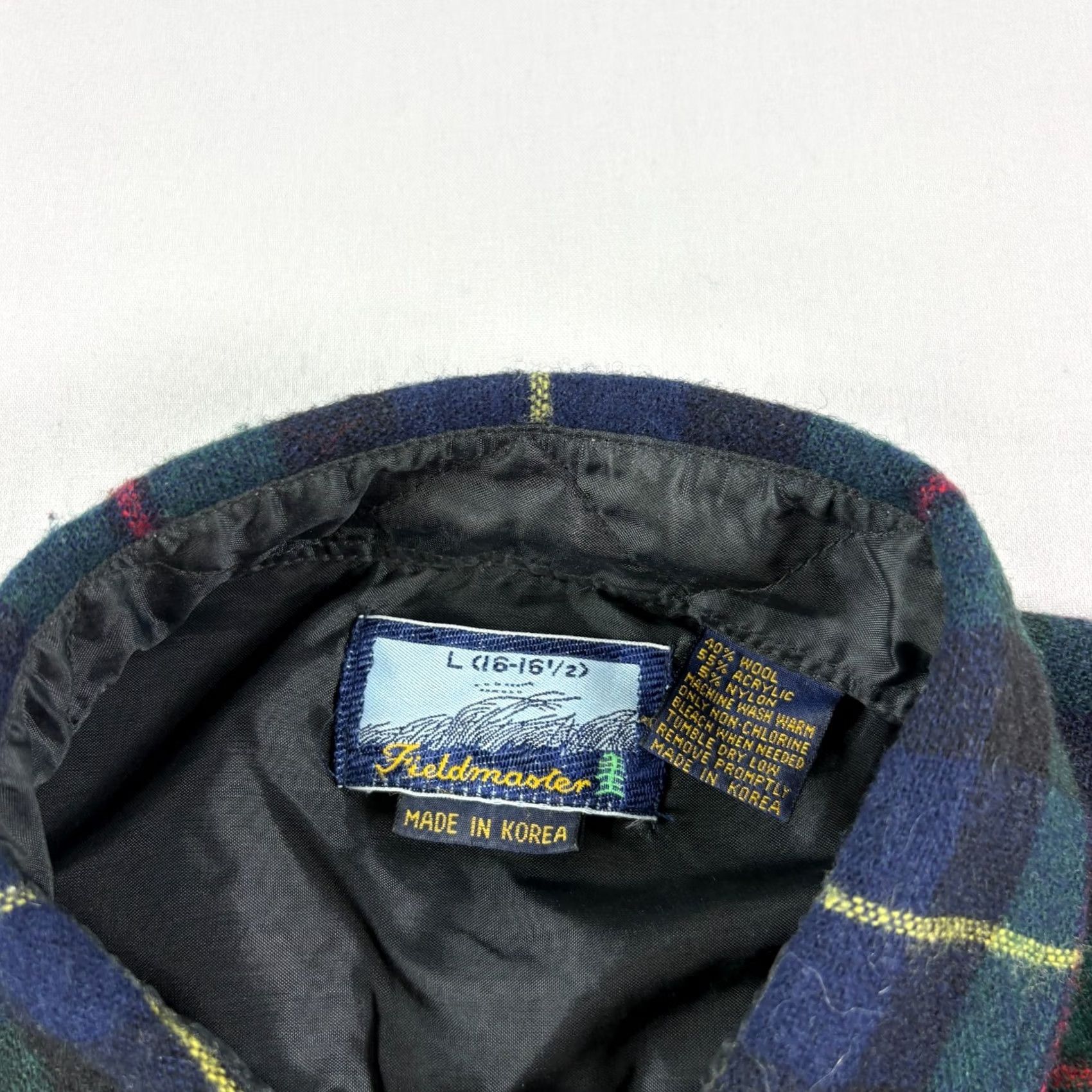 Vintage VINTAGE Fieldmaster Shirt Mens Large Blue Green Plaid Wool Flannel Workwear Size US L / EU 52-54 / 3 - 2 Thumbnail