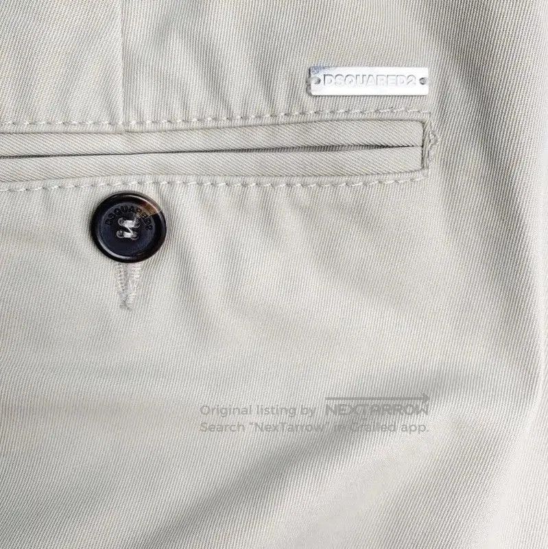 Dsquared2 DSQUARED2 Beige Cotton Casual Pants for Men . Size US 38 / EU 54 - 6 Thumbnail