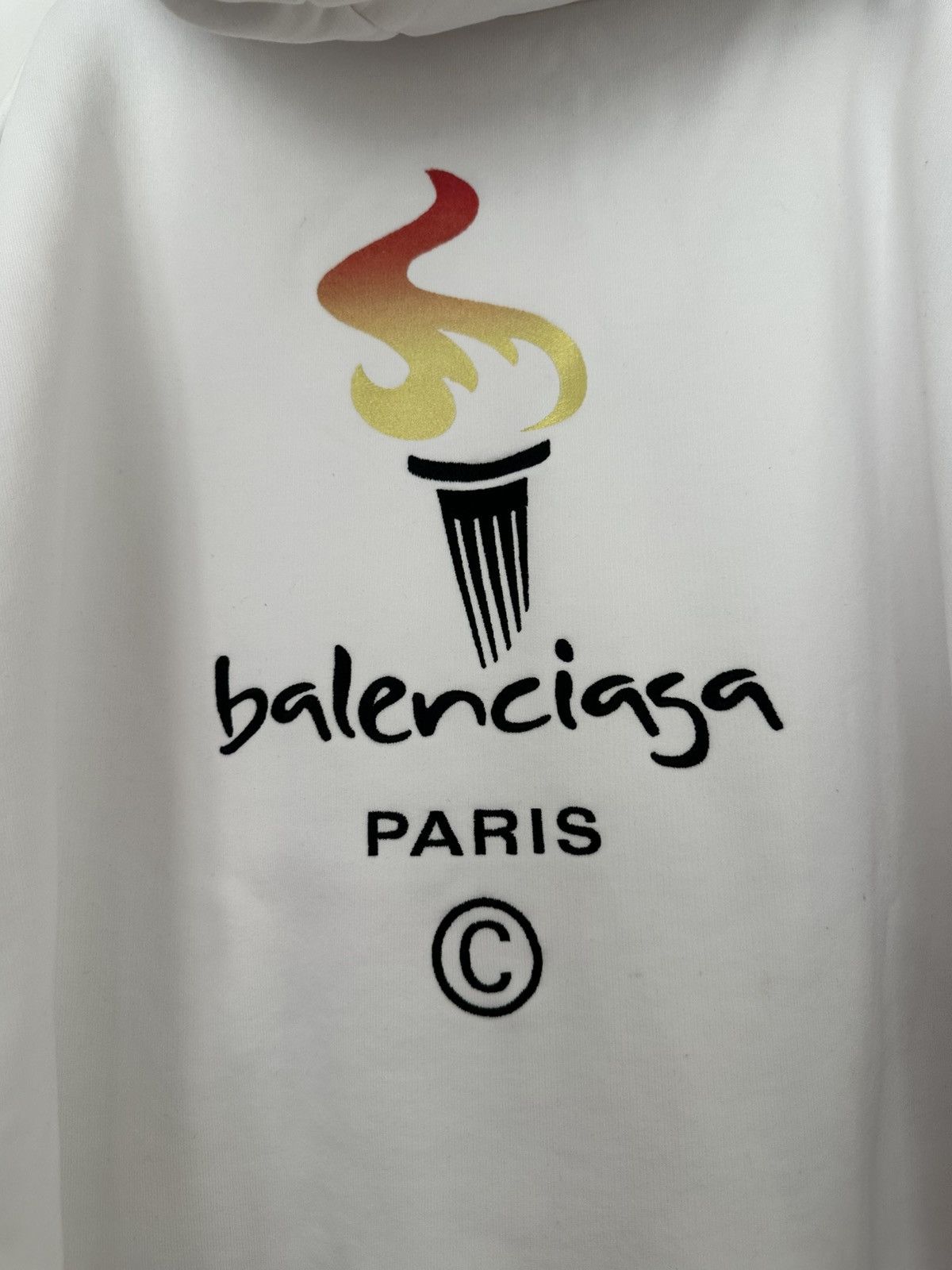 Balenciaga PARIS OLYMPICS EMBROIDERY HOODIE IN WHITE Size US XS / EU 42 / 0 - 3 Thumbnail