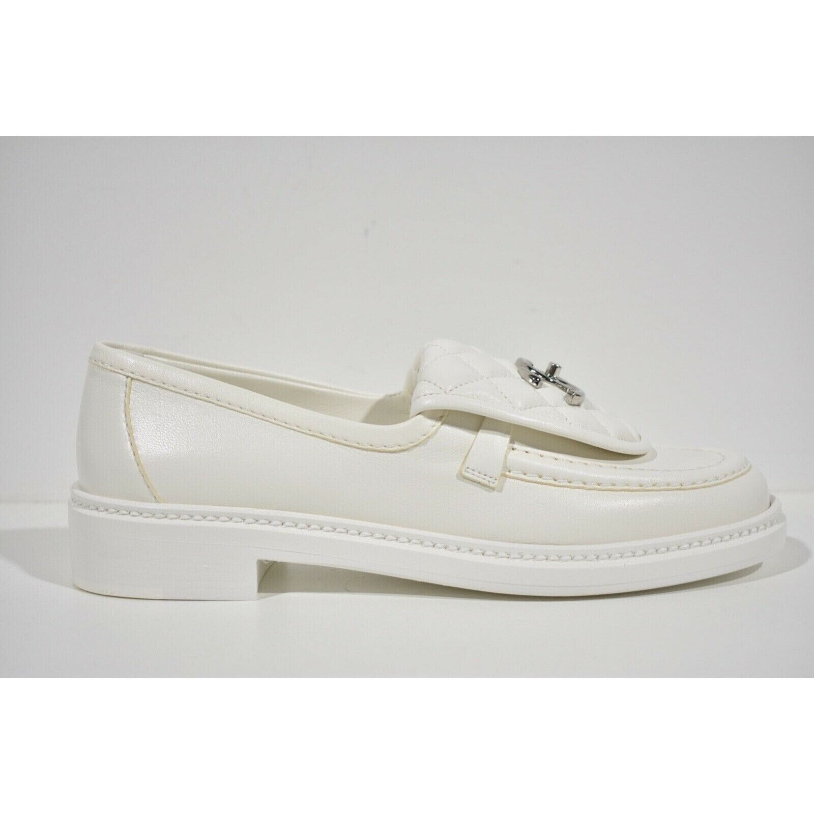 22P Quilted Flap Turnlock CC Mule Slip On Flat Loafer 36.5