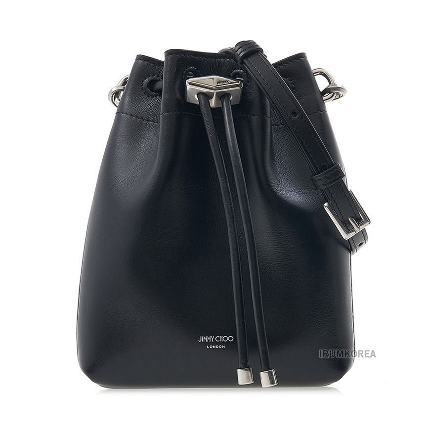 Jimmy Choo Bon Bon Bucket Non-Stitched Hand Bag Black Antique Silver Size ONE SIZE - 1 Thumbnail