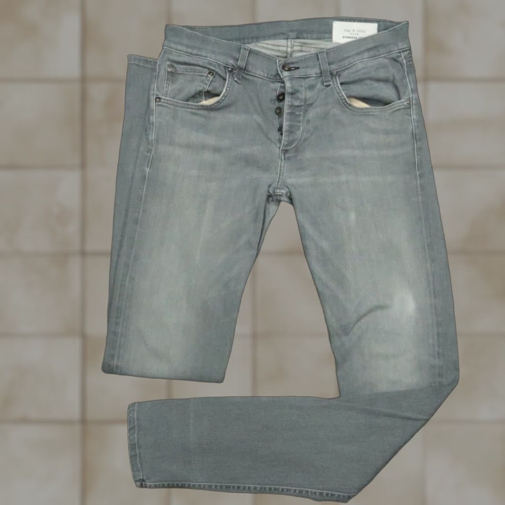 Rag & Bone VINTAGE rag & bone Jeans Men 33x35 Slim 5-Pocket Denim Gray Cotton Skinny 90s Mens Size US 33 - 1 Thumbnail
