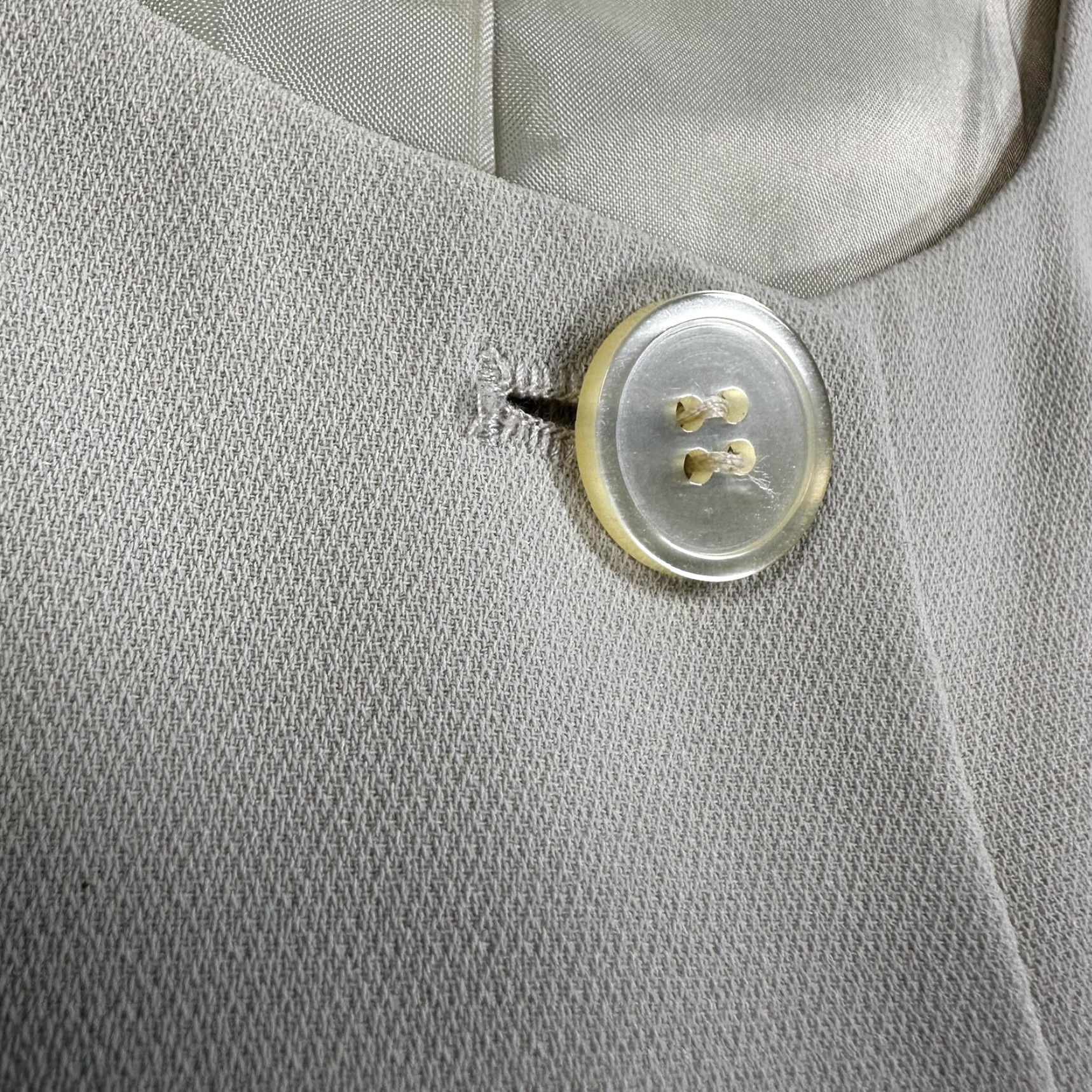 Vintage VINTAGE Harve Benard Collection Blazer Jacket Womens Medium Beige Lined Tailored Blazer, Women, M, Beige, Twill, Lined, Tailored, Business, Workwear Size M / US 6-8 / IT 42-44 - 4 Thumbnail