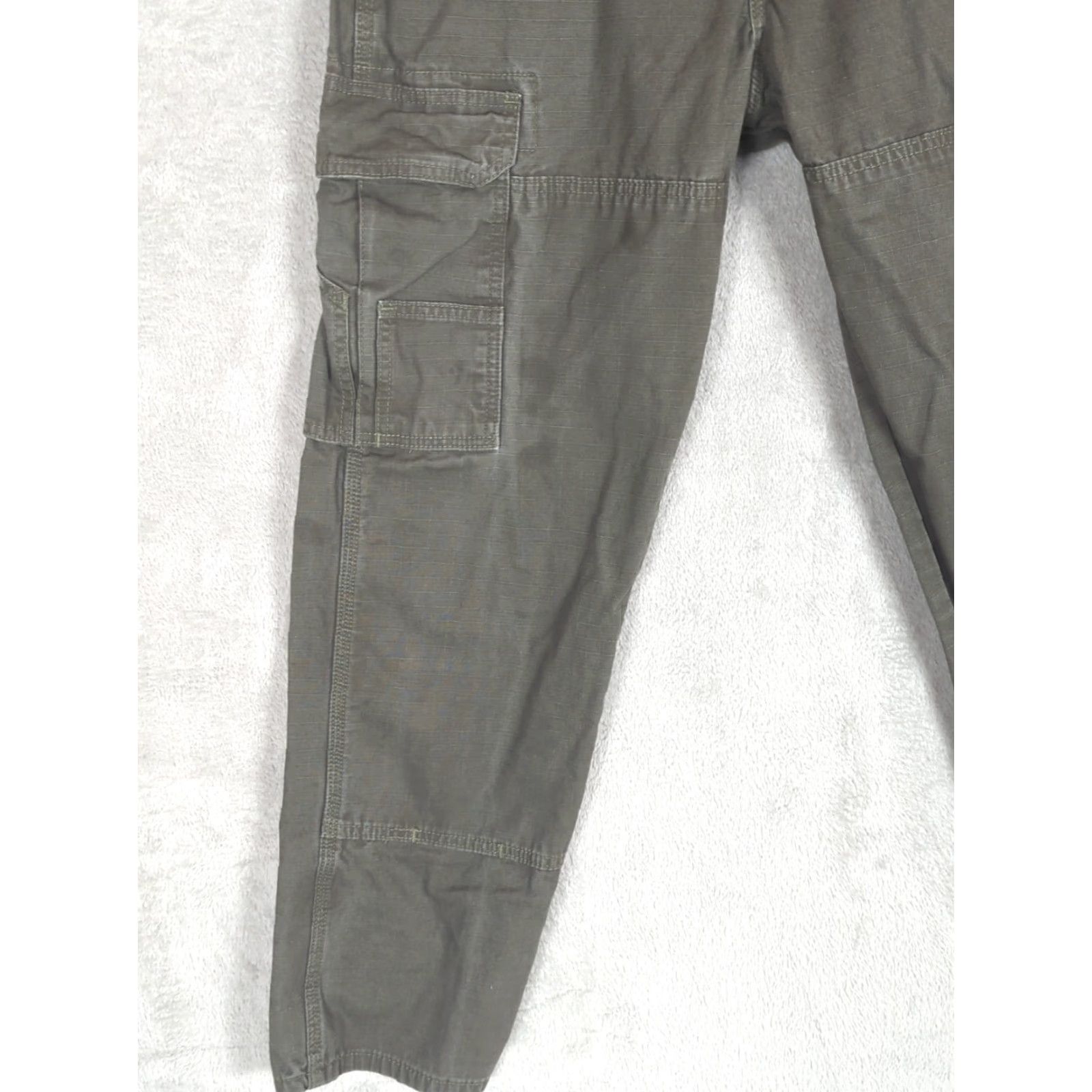 Wrangler Wrangler Riggs Pants Mens 32x30 Moss Green Ripstop Cargo Double Knee Workwear Size US 32 / EU 48 - 2 Thumbnail