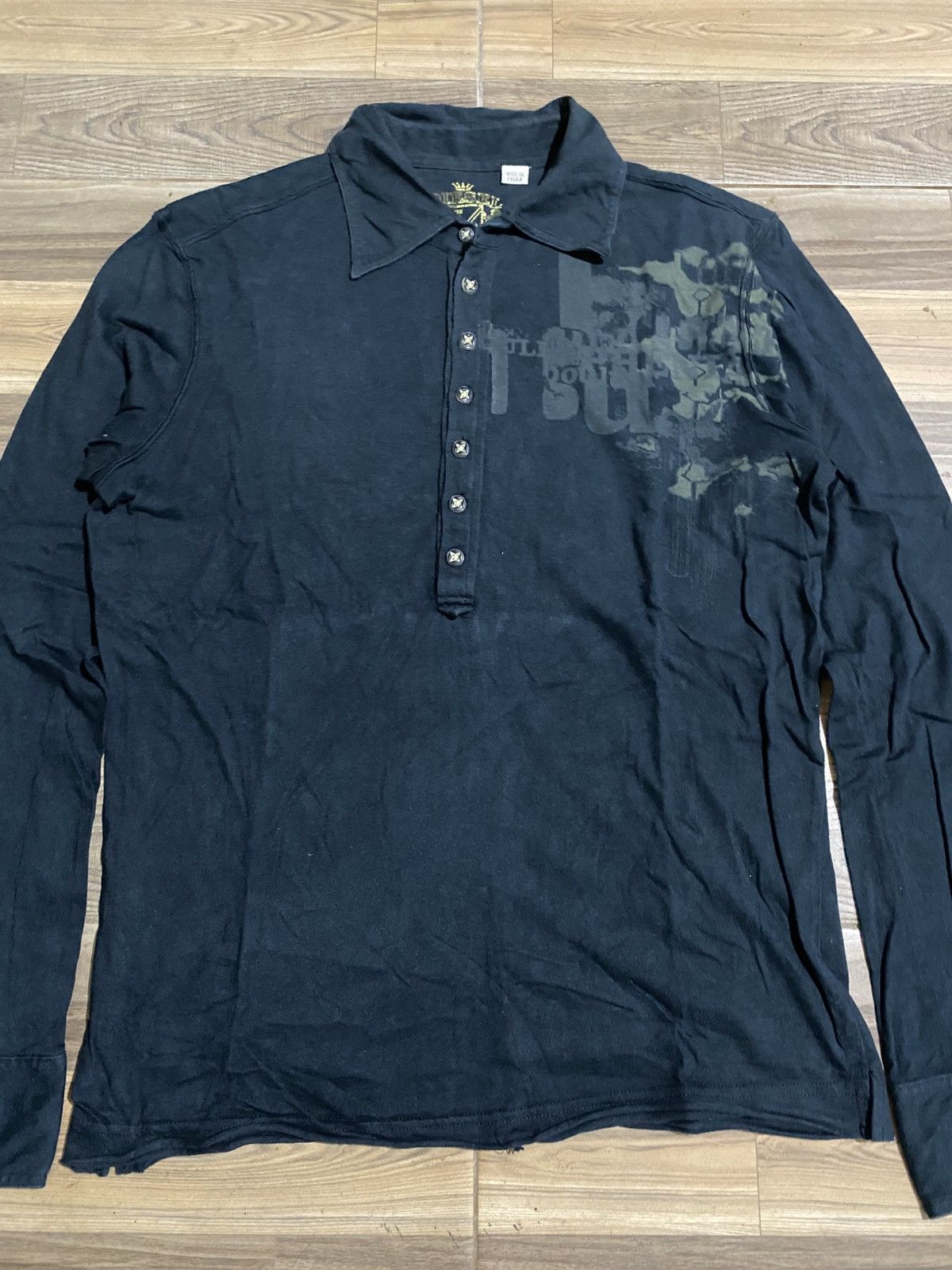 Japanese Brand × Vintage HI FI SOCIETY LONG BUTTON TSHIRT Size US M / EU 48-50 / 2 - 7 Thumbnail