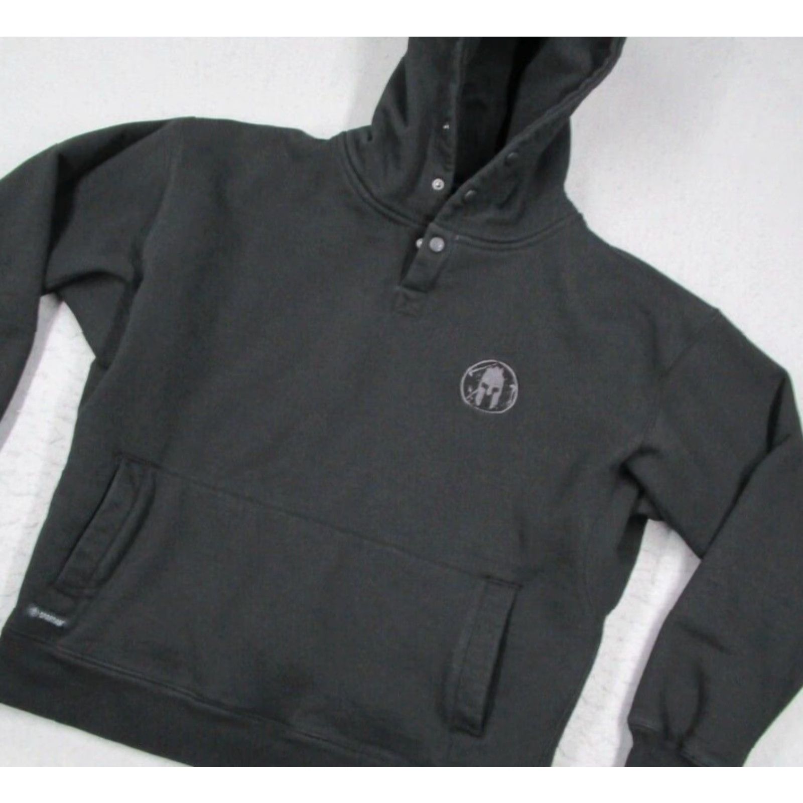 KangaROOS SPARTAN Hoodie Mens Small Black Heavyweight ULTRA Pullover Kangaroo Pocket Size US S / EU 44-46 / 1 - 2 Thumbnail