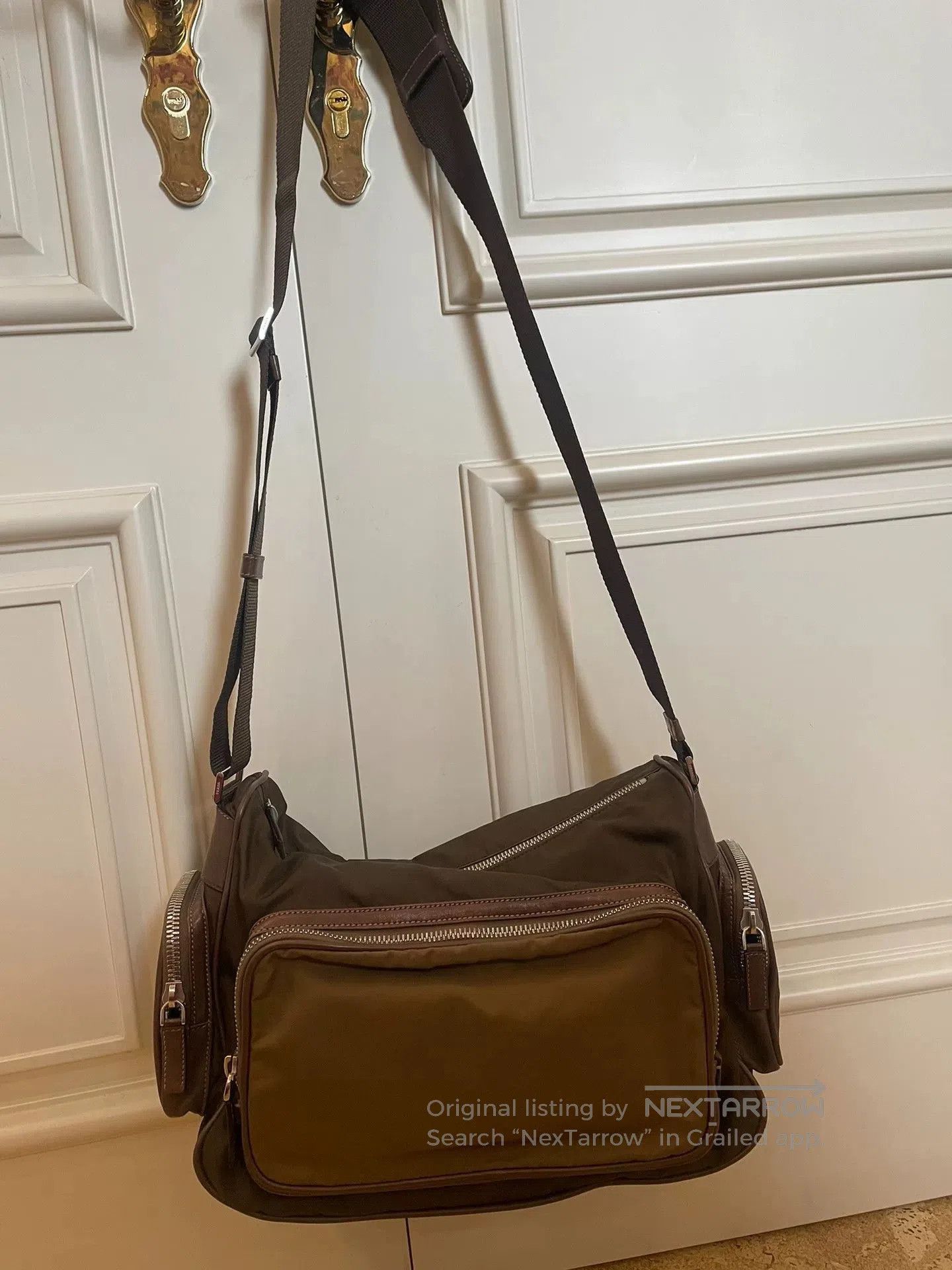 Prada PRADA Wool Leather Combination Handbag. Size ONE SIZE - 8 Thumbnail