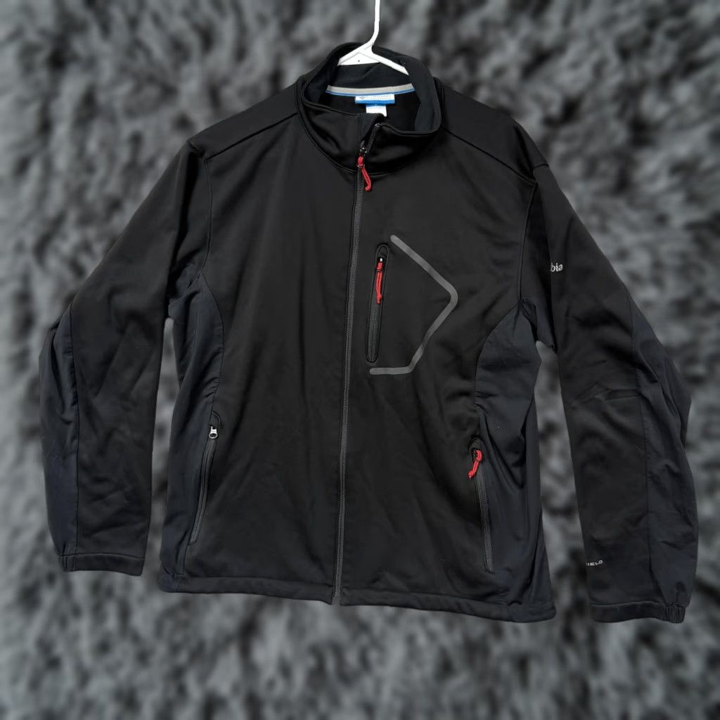 Vintage Columbia Mens Jacket L Black Omni-Shield Softshell Zip Hiking Gorpcore Size US L / EU 52-54 / 3 - 1 Thumbnail