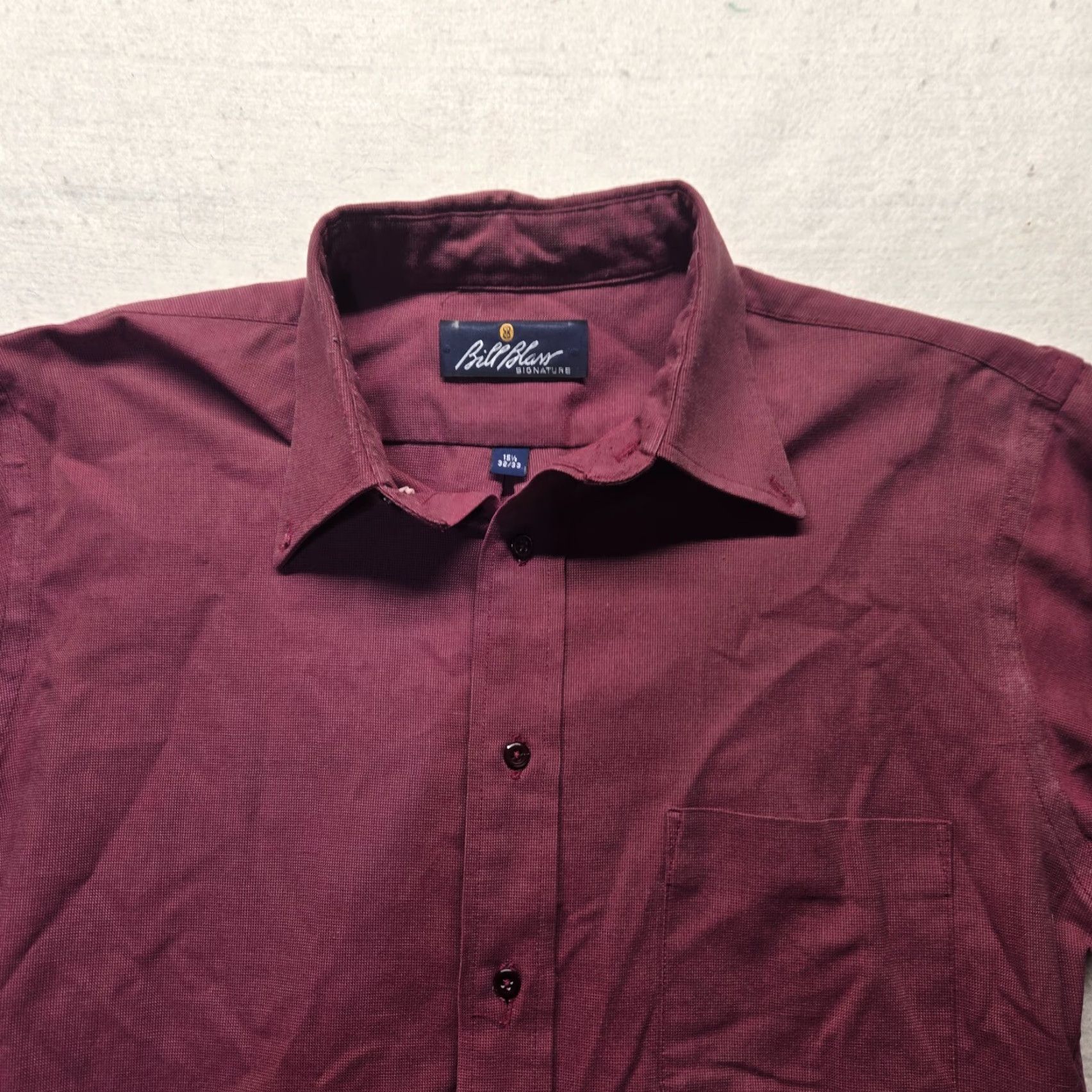 Bill Blass Bill Blass Shirt Button-Up Long Sleeve Burgundy Red Adult Mens 15.5 Size US L / EU 52-54 / 3 - 2 Thumbnail