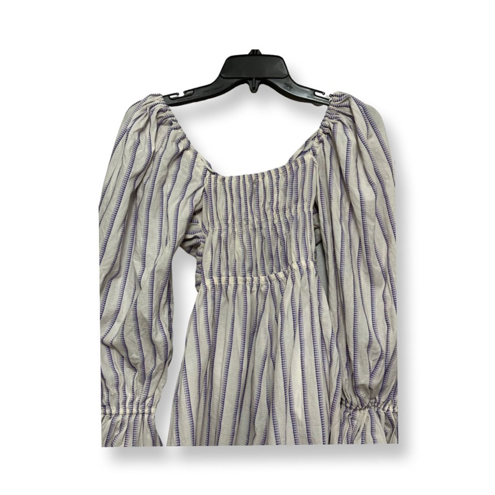 Topshop Topshop Purple Stripe Peasant Style Tie Front Romper Size 4 Size 27" / US 4 / IT 40 - 6 Thumbnail