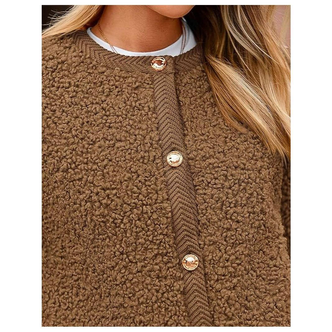 The Unbranded Brand PrettyGarde Women Faux Fur Coat Fall Fuzzy Fleece Button up Size M / US 6-8 / IT 42-44 - 6 Thumbnail