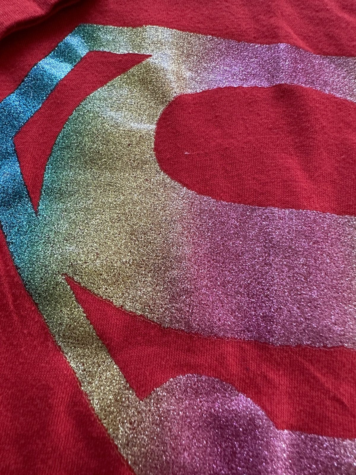 Vintage Vintage 70s Superman Rainbow Logo Graphic Tee Size US S / EU 44-46 / 1 - 4 Thumbnail