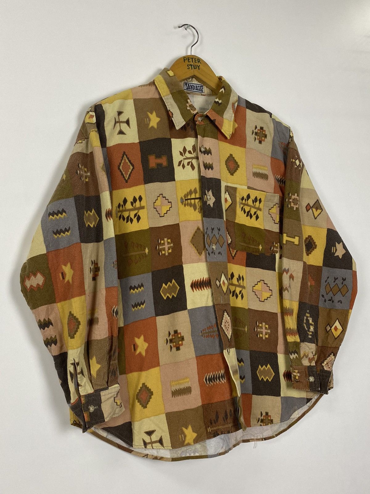 Japanese Brand × Vintage Vintage Sand Beige Button Shirt Size US M / EU 48-50 / 2 - 4 Thumbnail