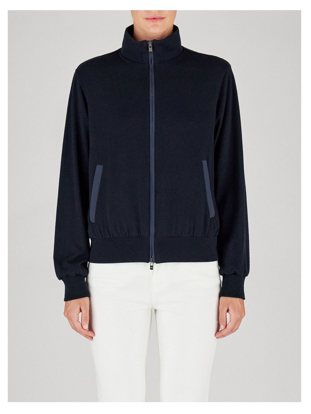 Loro Piana o1srvl11e0125 FAG3121 Reversible Bomber Jacket in Navy Blue Size L / US 10 / IT 46 - 5 Thumbnail