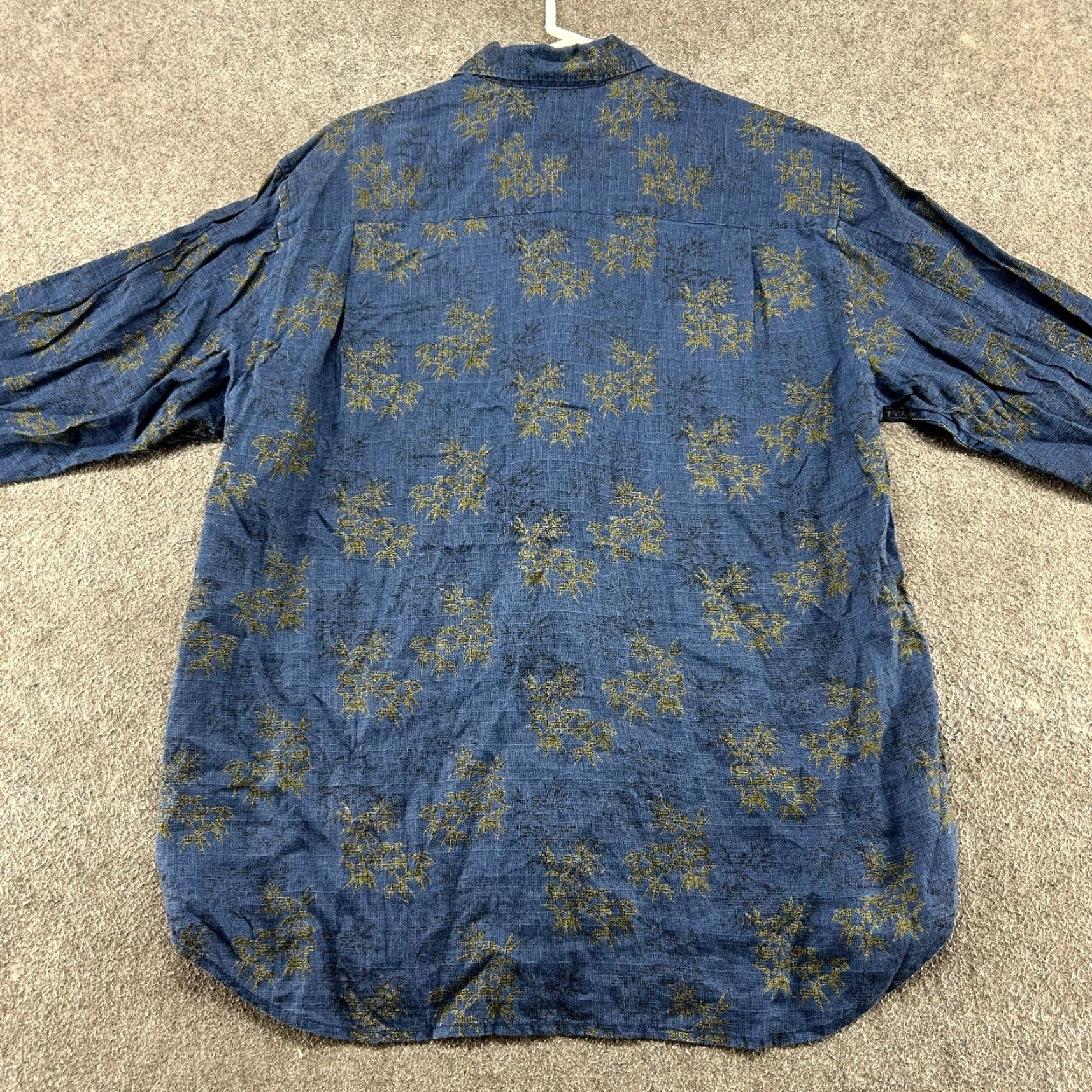 Tommy Bahama Tommy Bahama Shirt Mens Large Blue Green Button Up Long Sleeve Linen Palm Frond Size US L / EU 52-54 / 3 - 6 Thumbnail